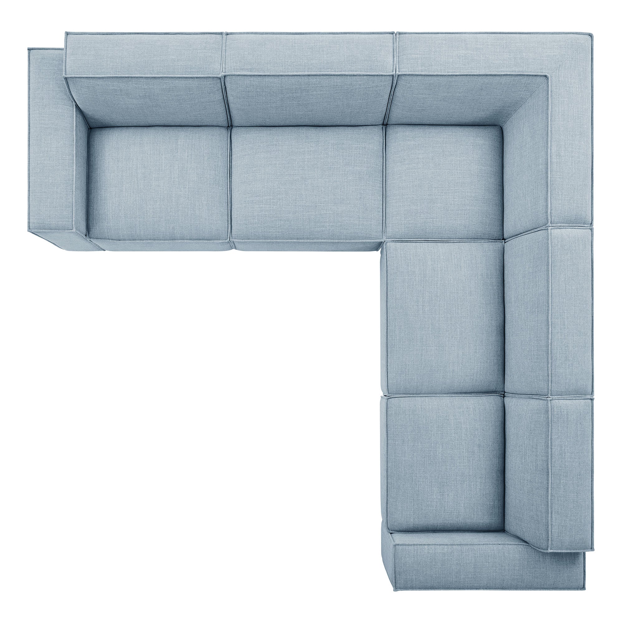 Restore 5-Piece Performance Fabric Upholstered Modular L-Shaped Sofa by Modway - Image 51