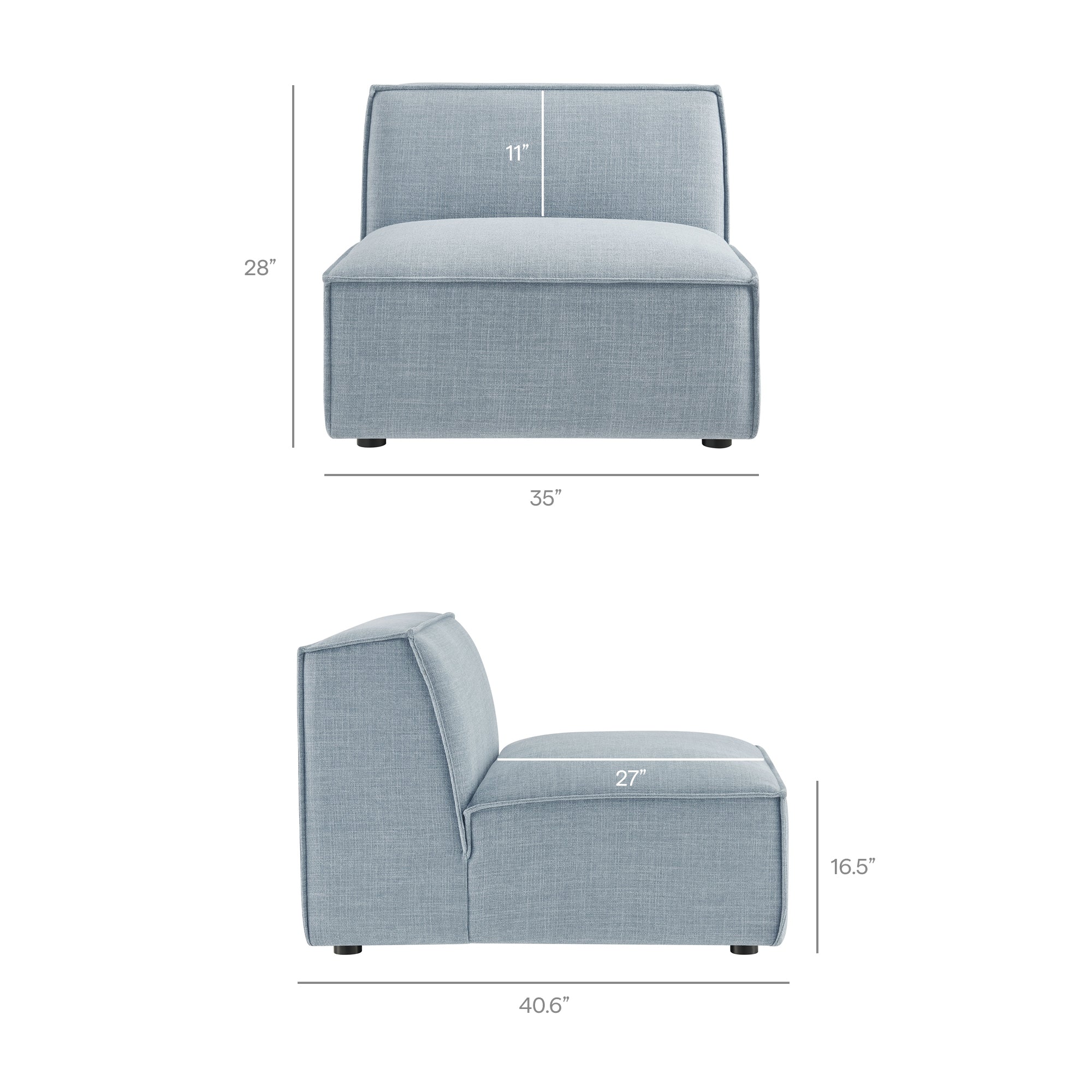 Restore 5-Piece Performance Fabric Upholstered Modular L-Shaped Sofa by Modway - Image 58