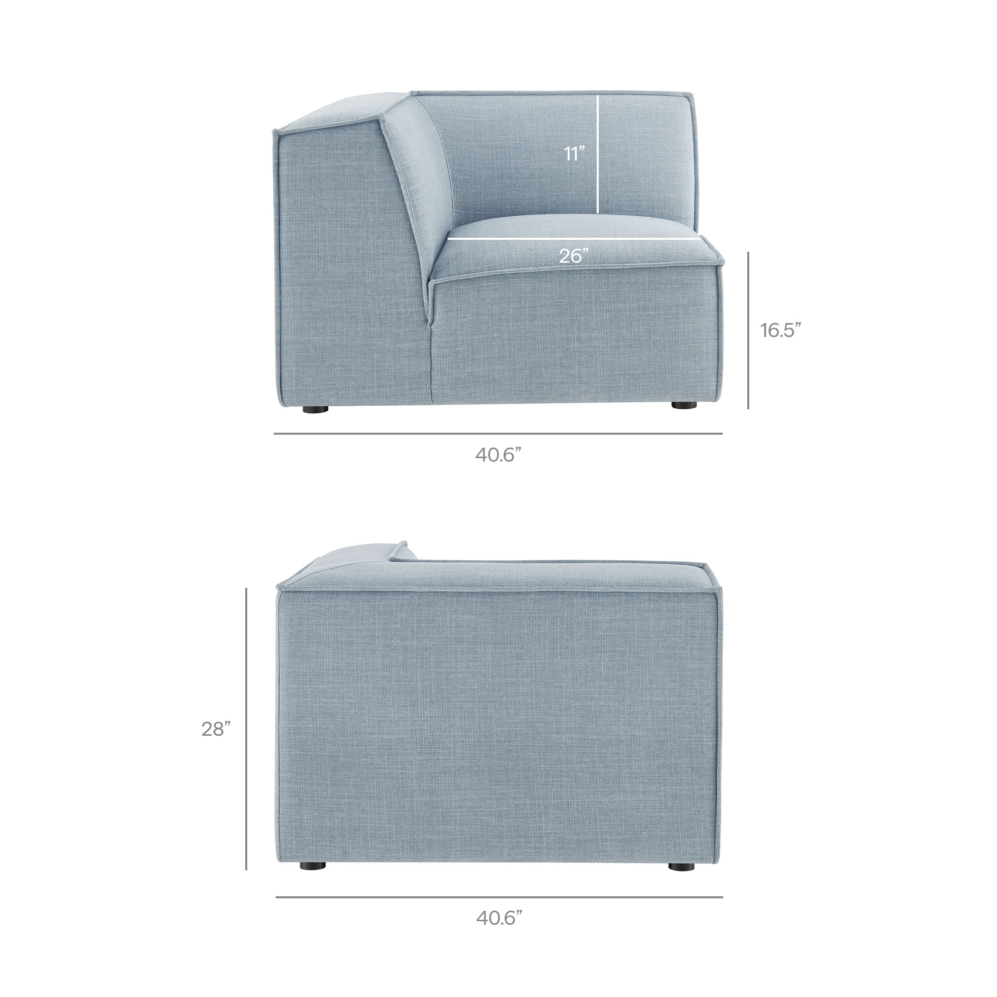 Restore 5-Piece Performance Fabric Upholstered Modular L-Shaped Sofa by Modway - Image 59