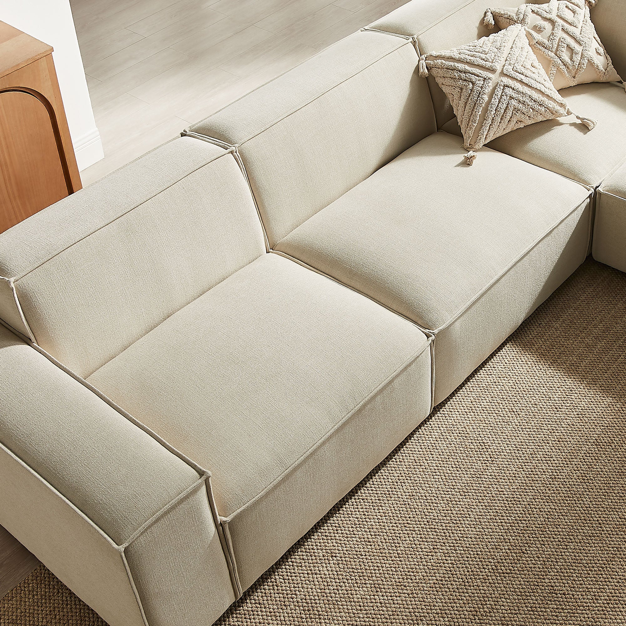 Restore 5-Piece Performance Fabric Upholstered Modular L-Shaped Sofa by Modway - Image 6