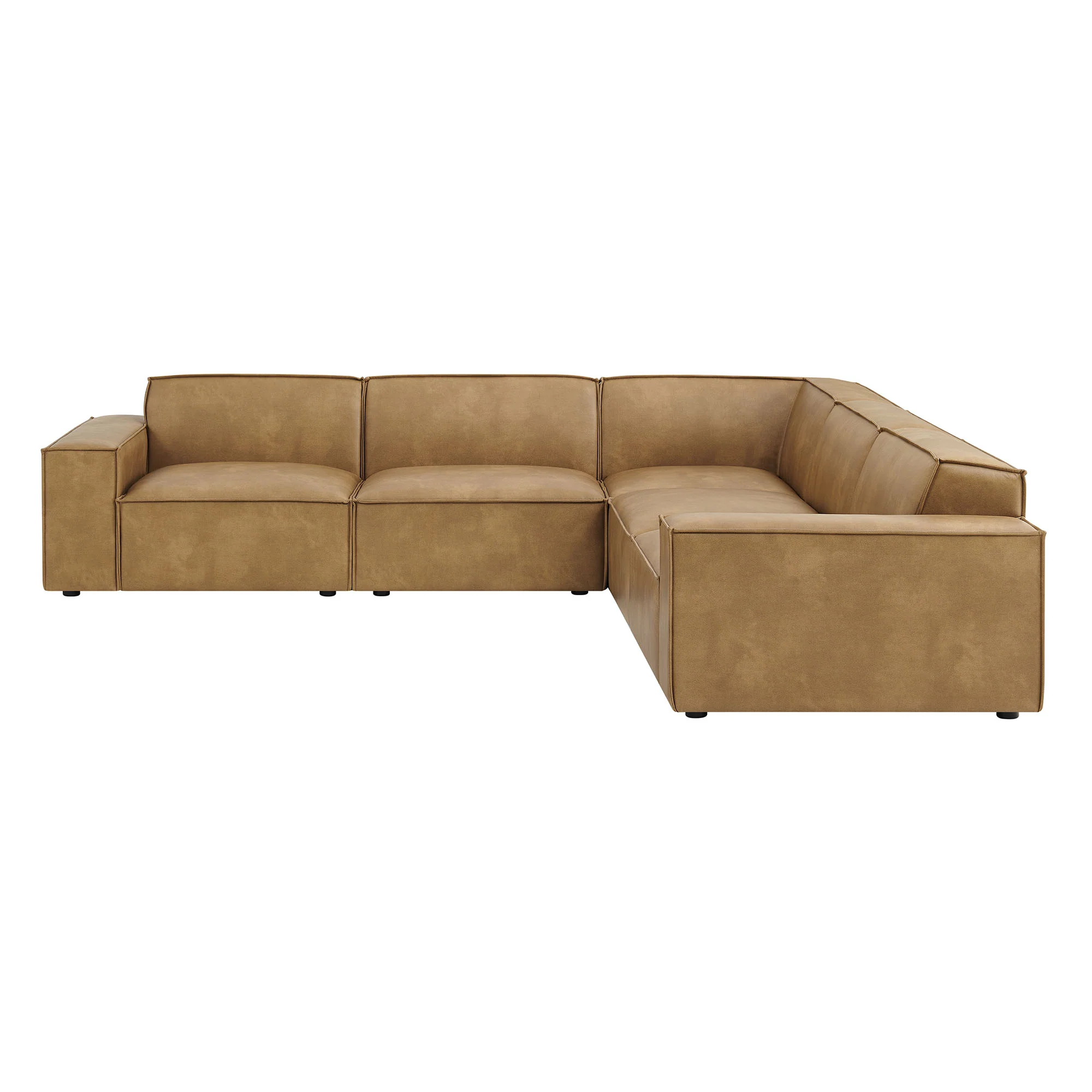 Restore 5-Piece Vegan Leather Modular L-Shaped Sofa by Modway - Image 13