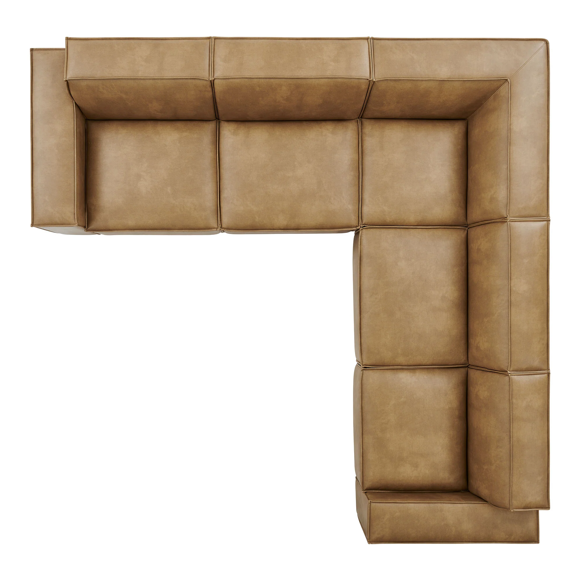 Restore 5-Piece Vegan Leather Modular L-Shaped Sofa by Modway - Image 14