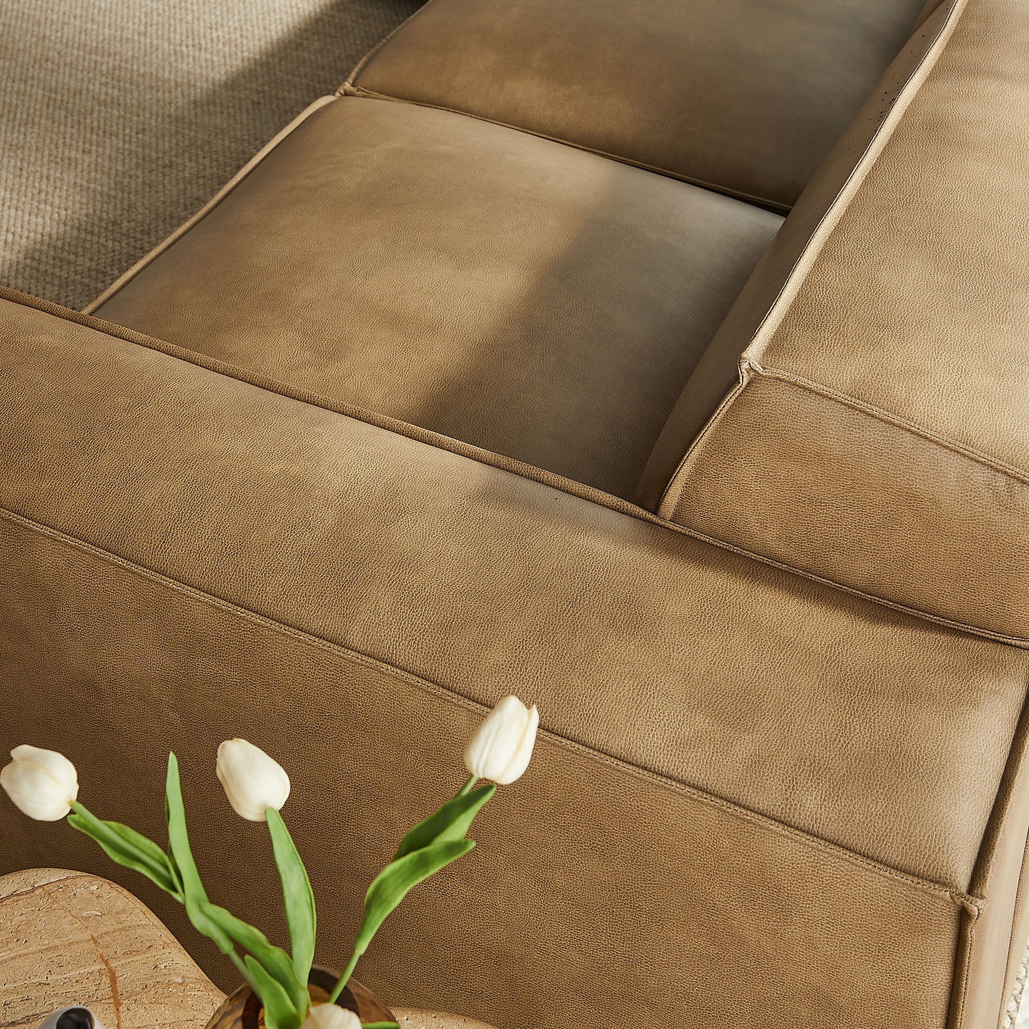 Restore 5-Piece Vegan Leather Modular L-Shaped Sofa by Modway - Image 15