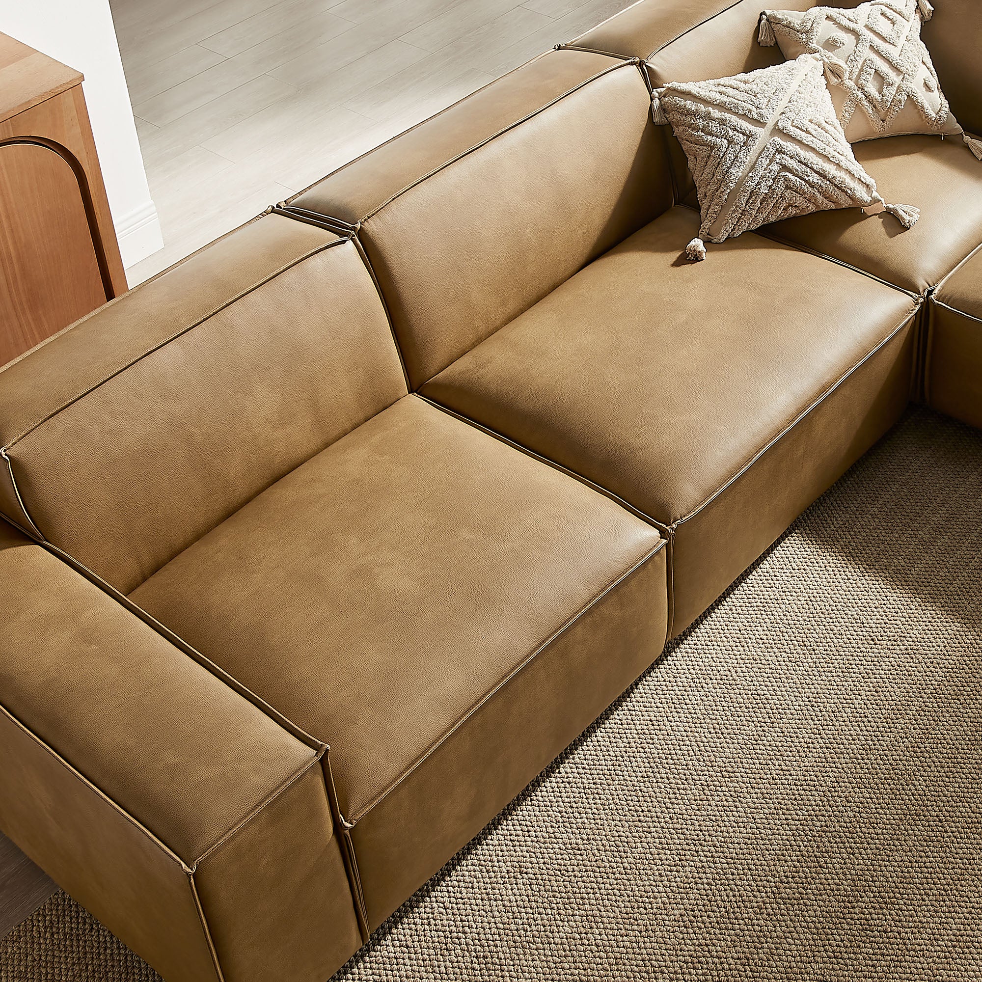 Restore 5-Piece Vegan Leather Modular L-Shaped Sofa by Modway - Image 16