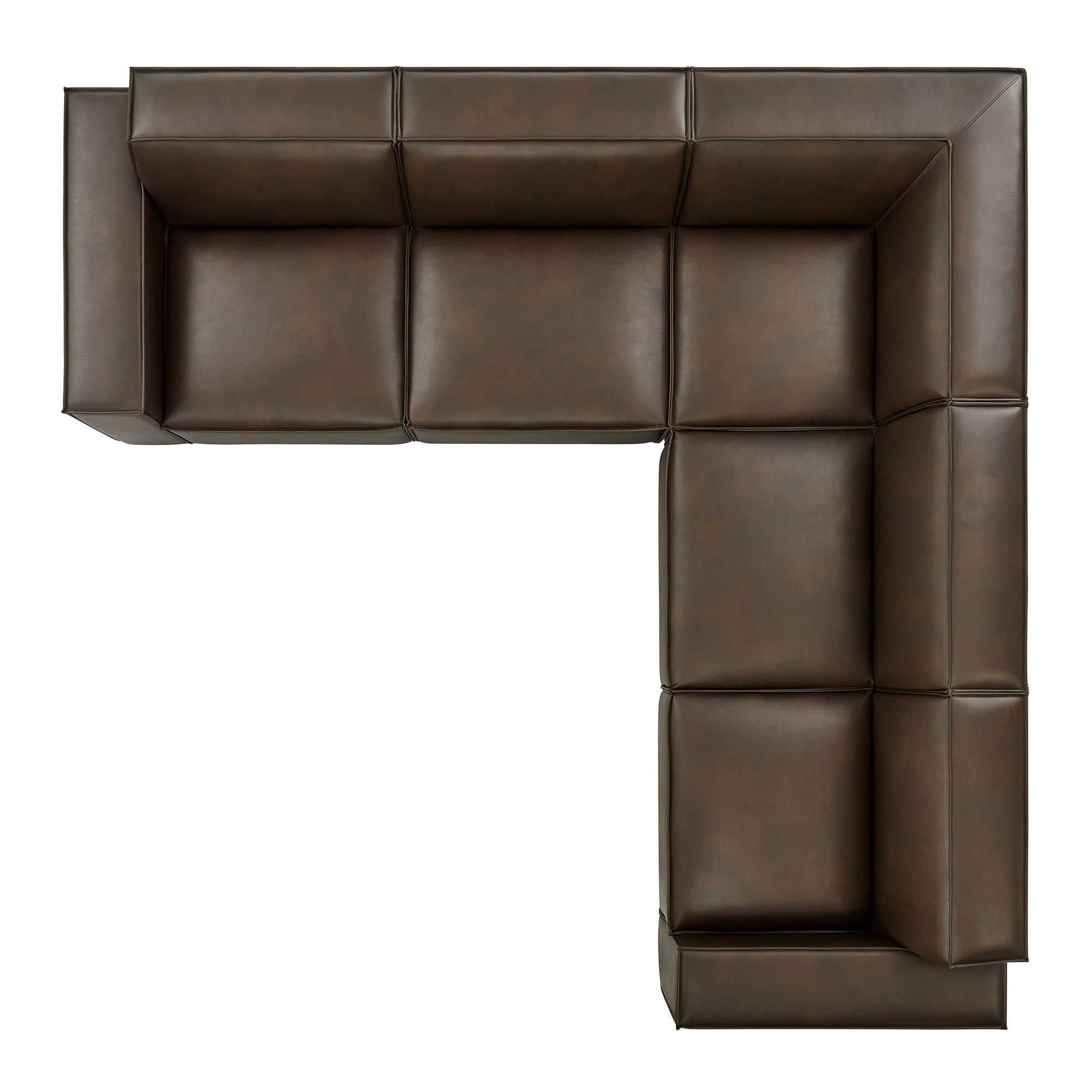 Restore 5-Piece Vegan Leather Modular L-Shaped Sofa by Modway - Image 4