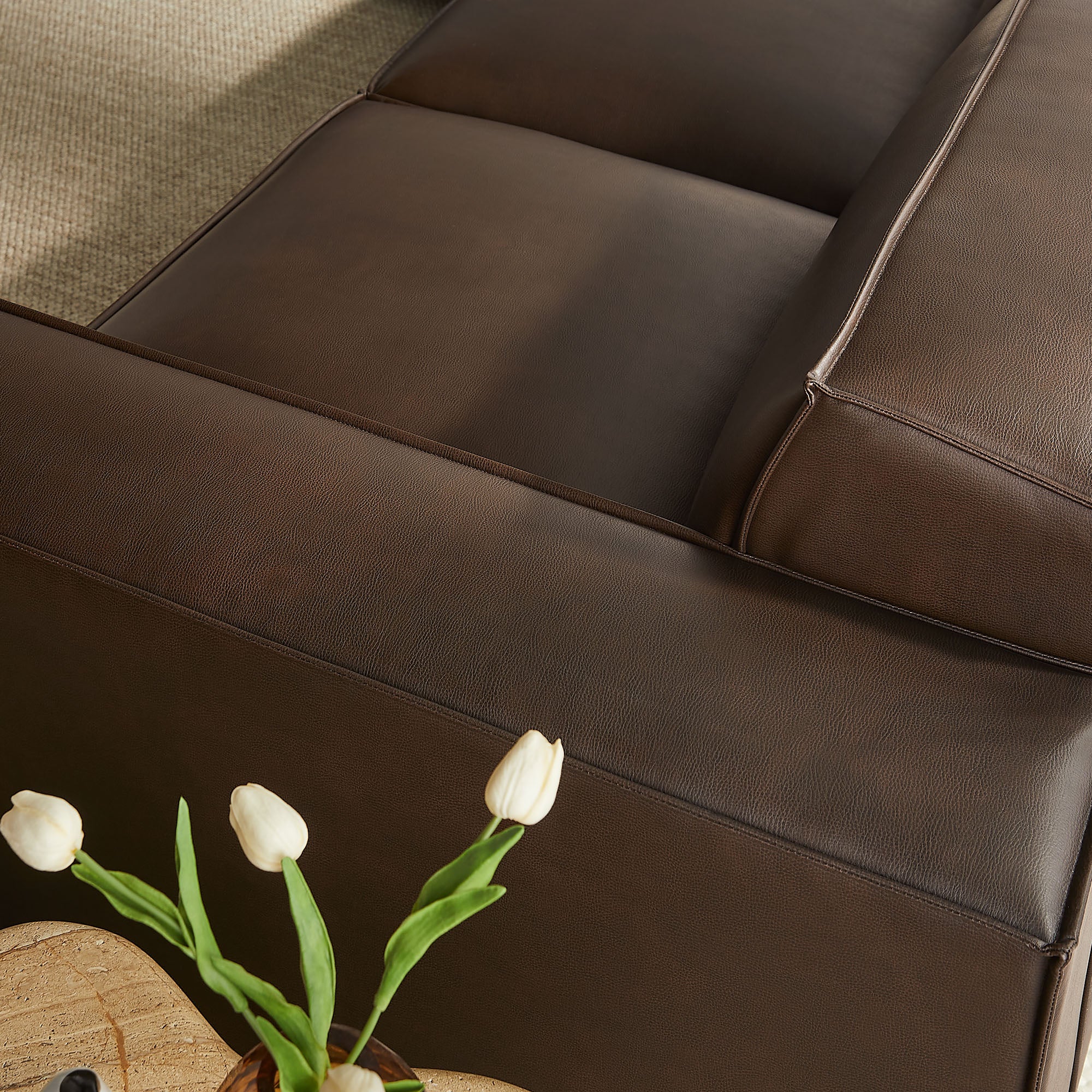 Restore 5-Piece Vegan Leather Modular L-Shaped Sofa by Modway - Image 6