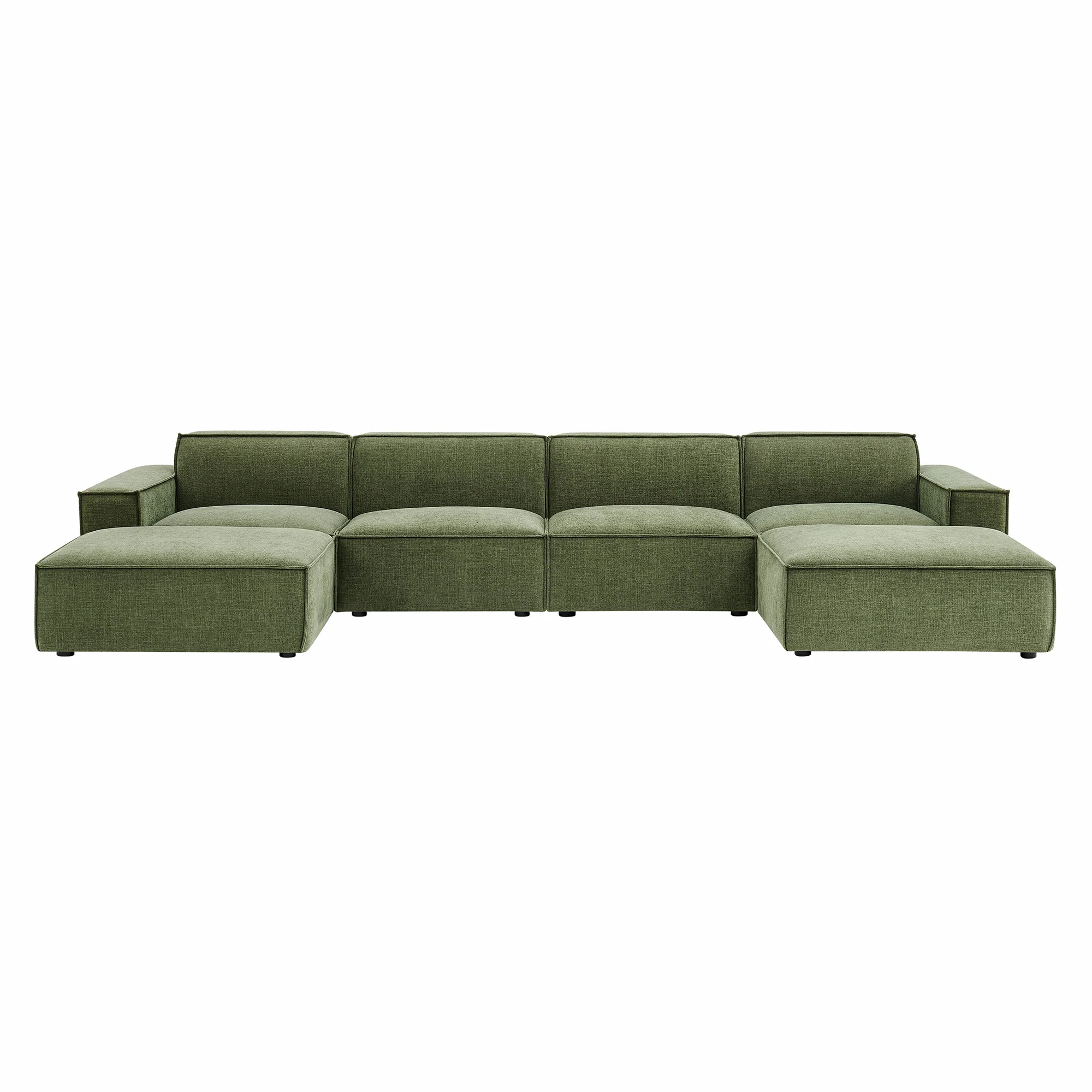 Restore 6-Piece Performance Fabric Upholstered Modular Sectional Sofa by Modway - Image 14