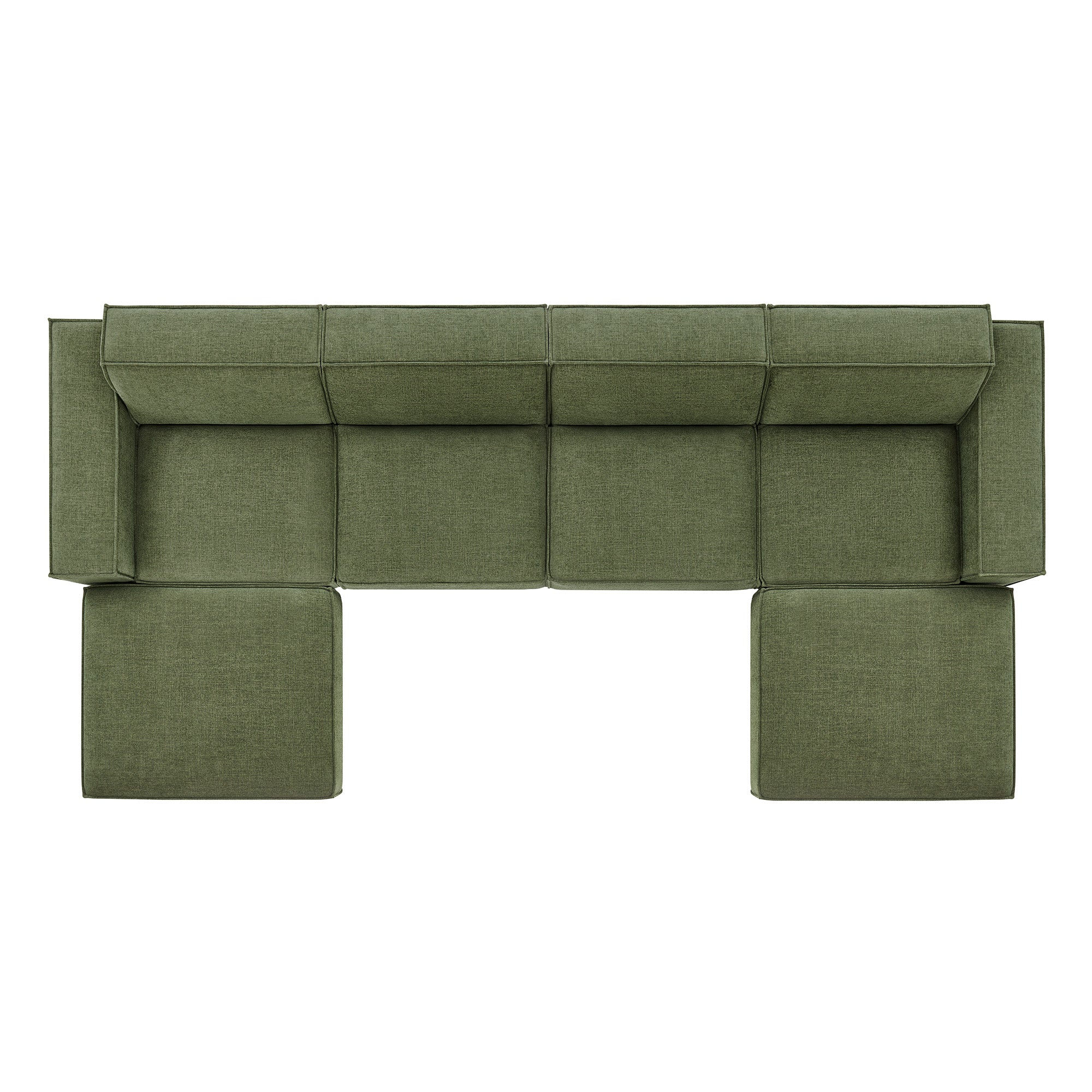 Restore 6-Piece Performance Fabric Upholstered Modular Sectional Sofa by Modway - Image 15