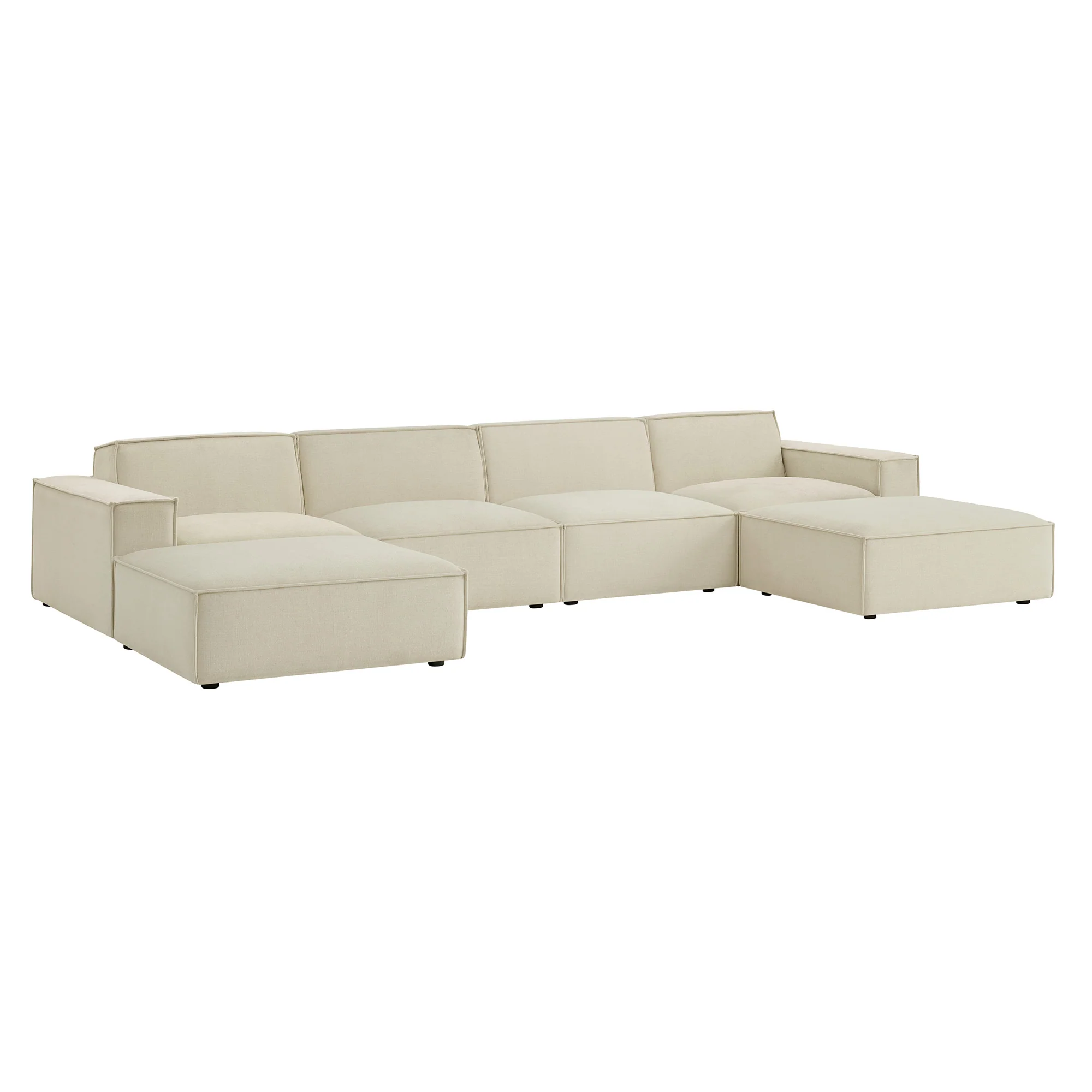 Restore 6-Piece Performance Fabric Upholstered Modular Sectional Sofa by Modway - Image 2
