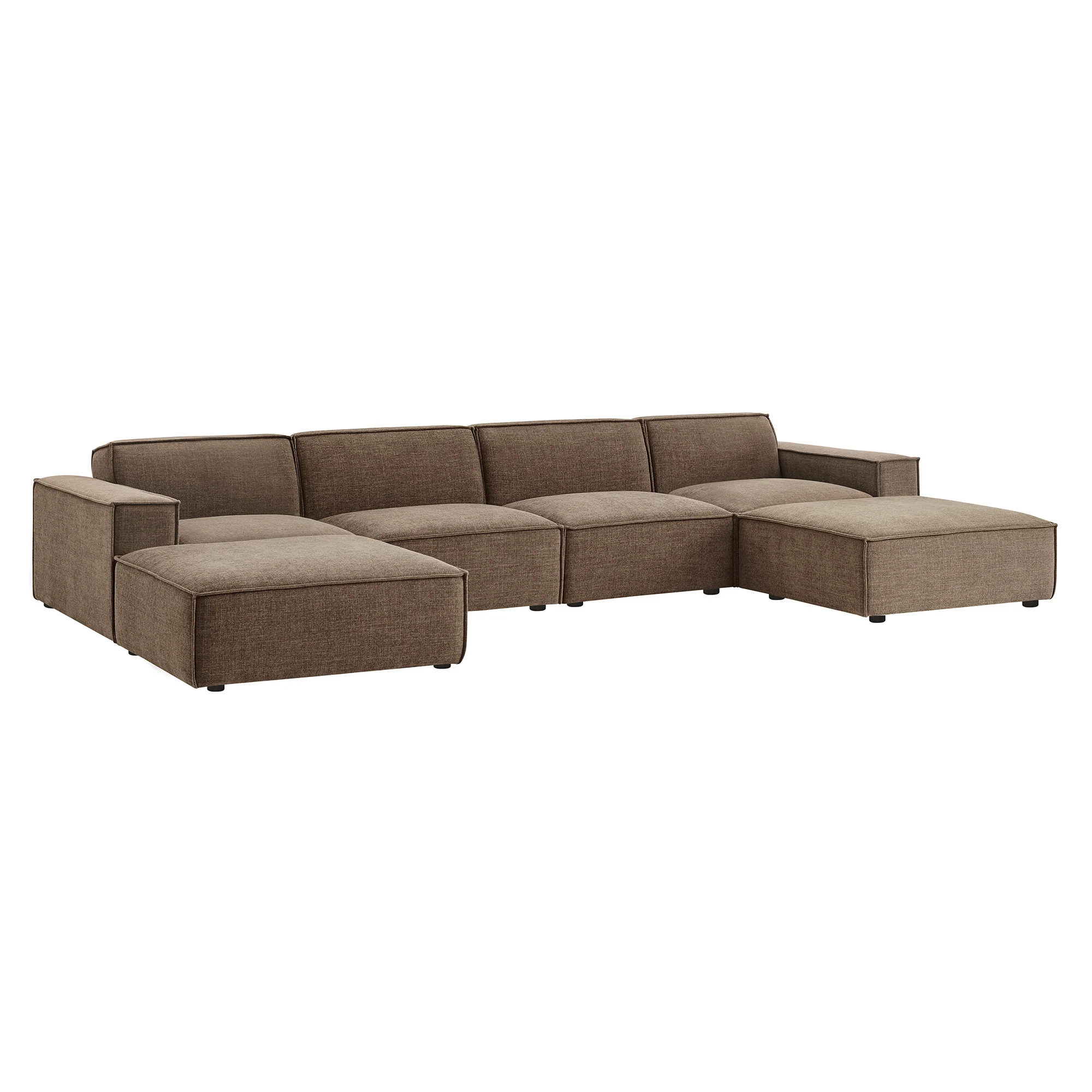 Restore 6-Piece Performance Fabric Upholstered Modular Sectional Sofa by Modway - Image 25