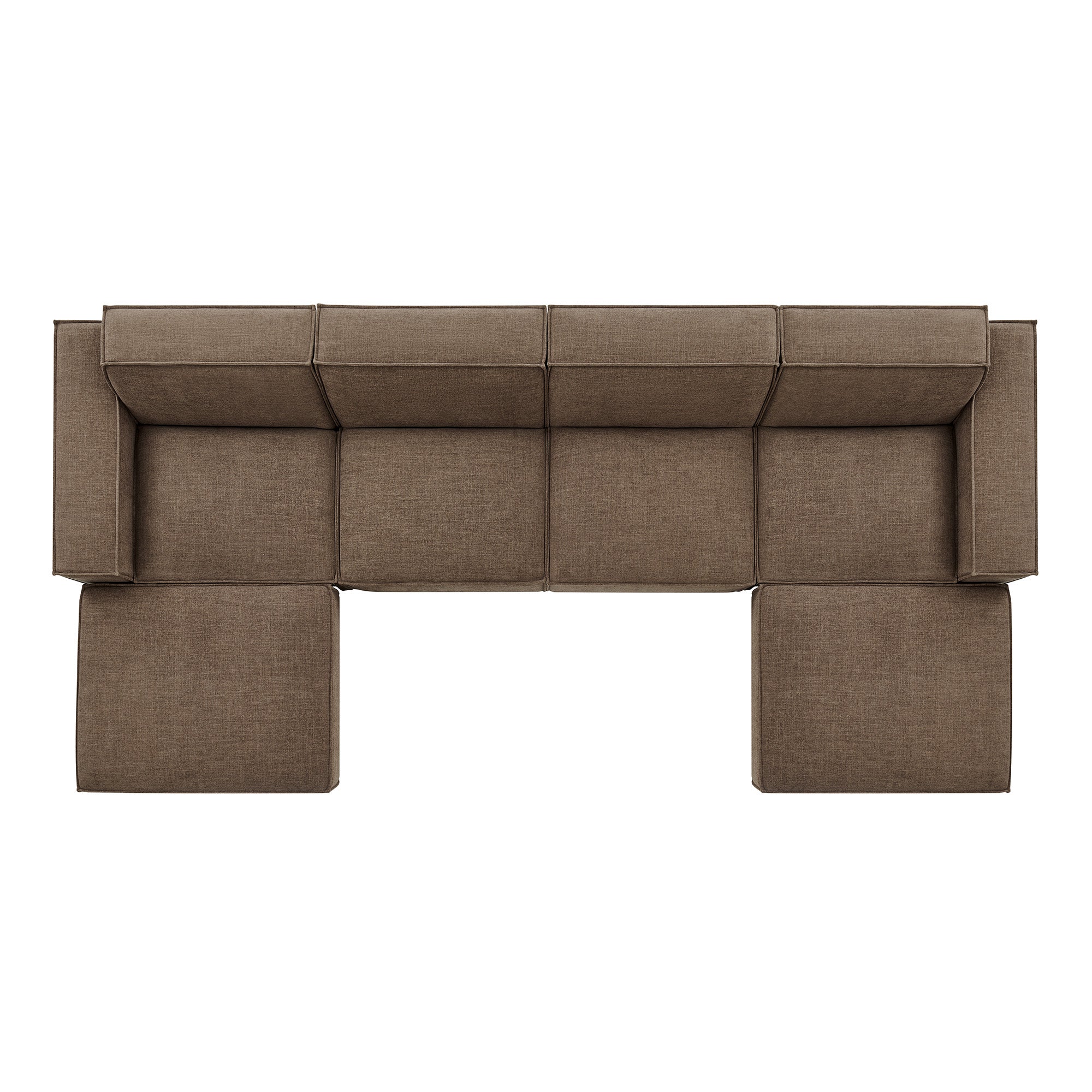 Restore 6-Piece Performance Fabric Upholstered Modular Sectional Sofa by Modway - Image 27