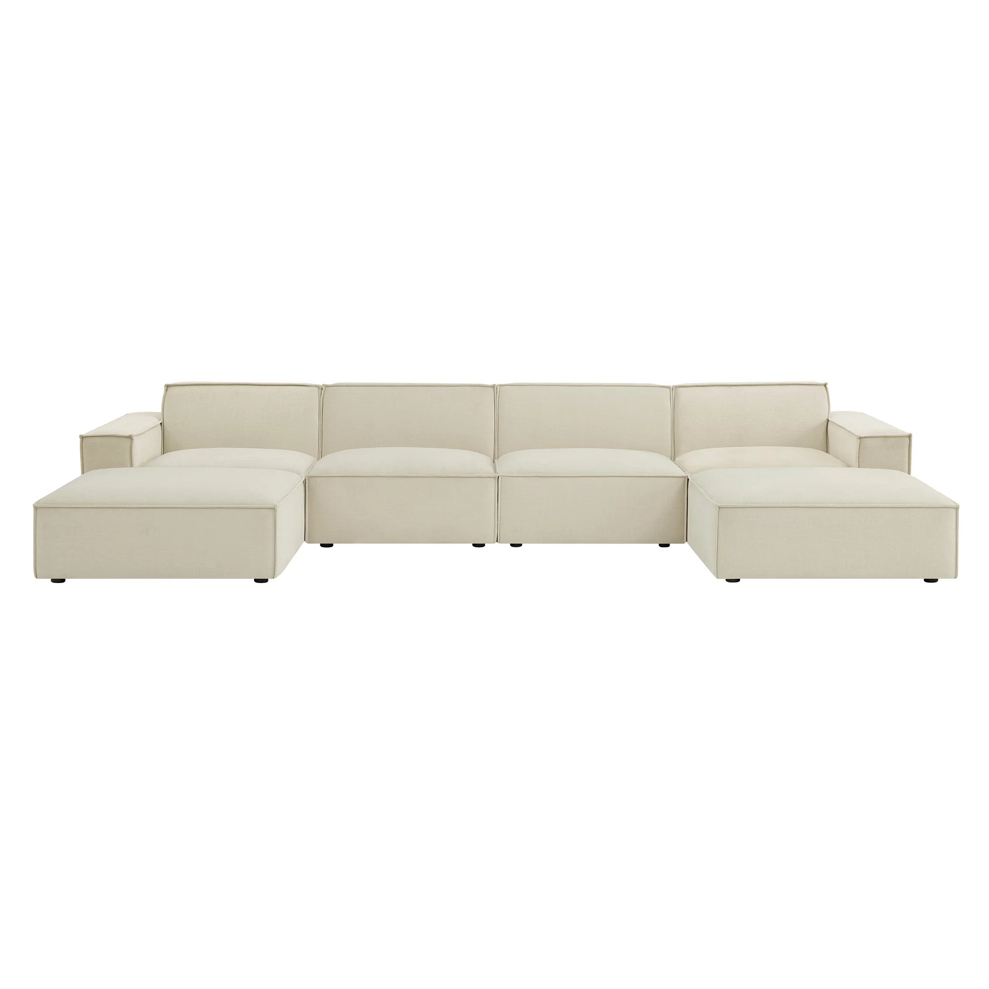 Restore 6-Piece Performance Fabric Upholstered Modular Sectional Sofa by Modway - Image 3
