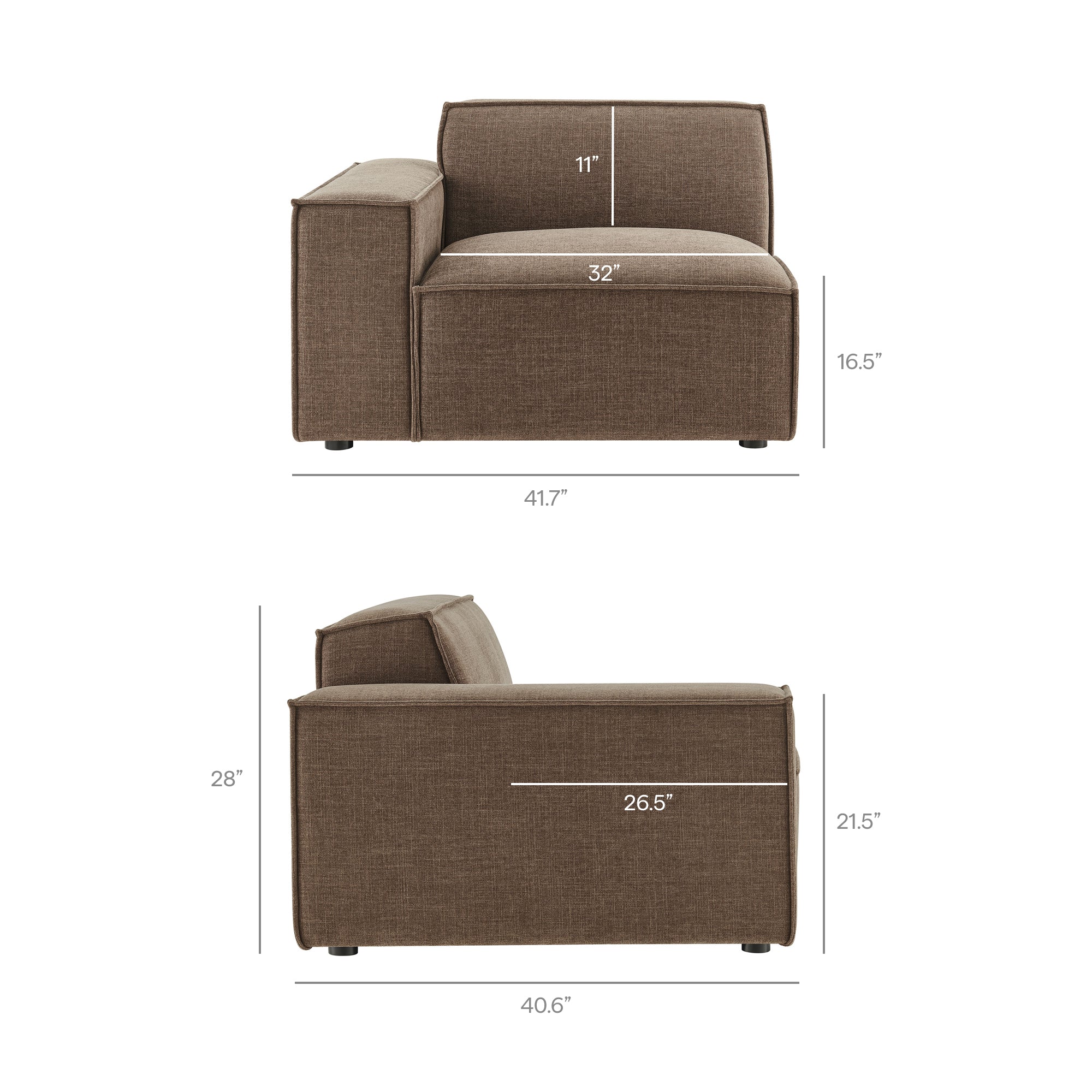 Restore 6-Piece Performance Fabric Upholstered Modular Sectional Sofa by Modway - Image 34