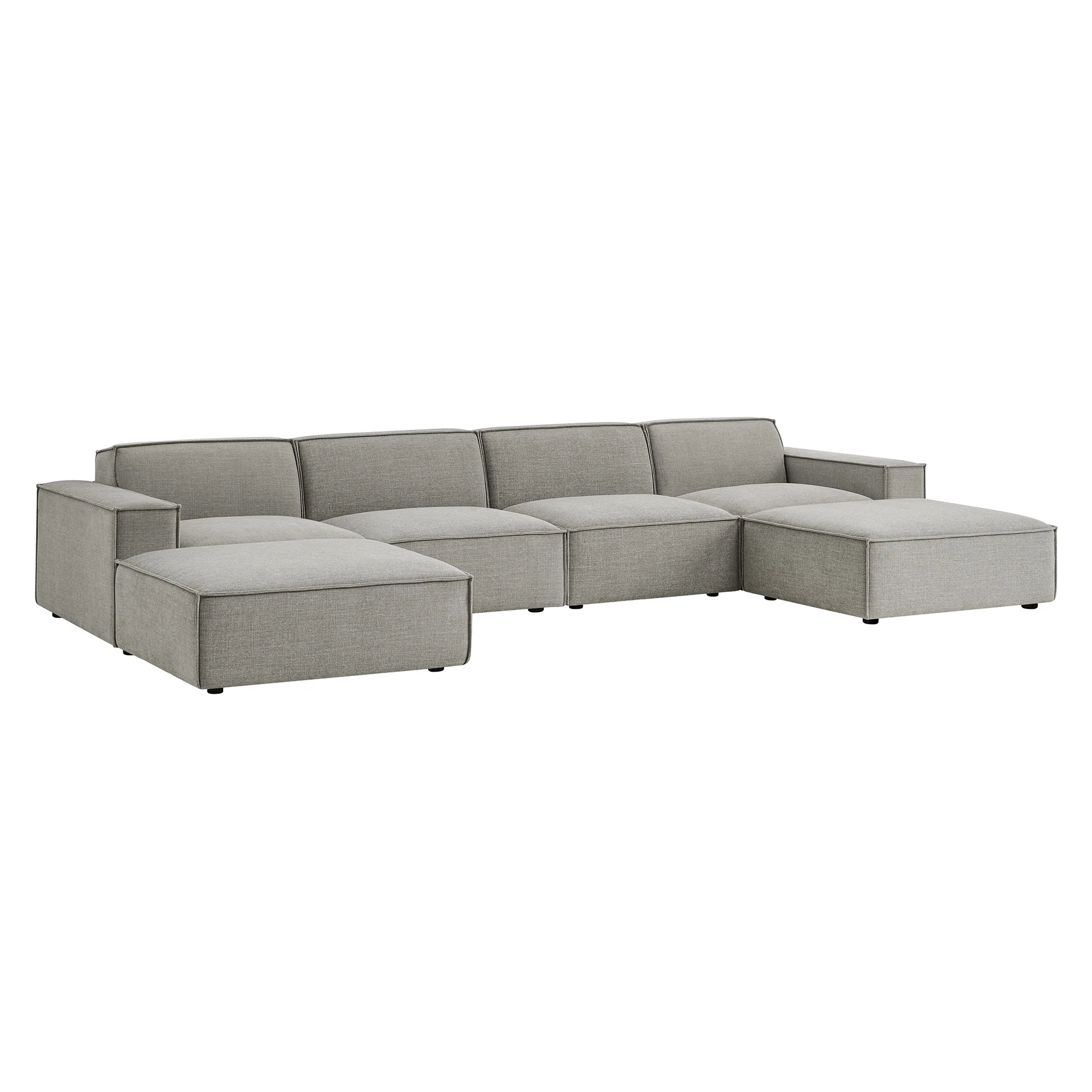 Restore 6-Piece Performance Fabric Upholstered Modular Sectional Sofa by Modway - Image 37