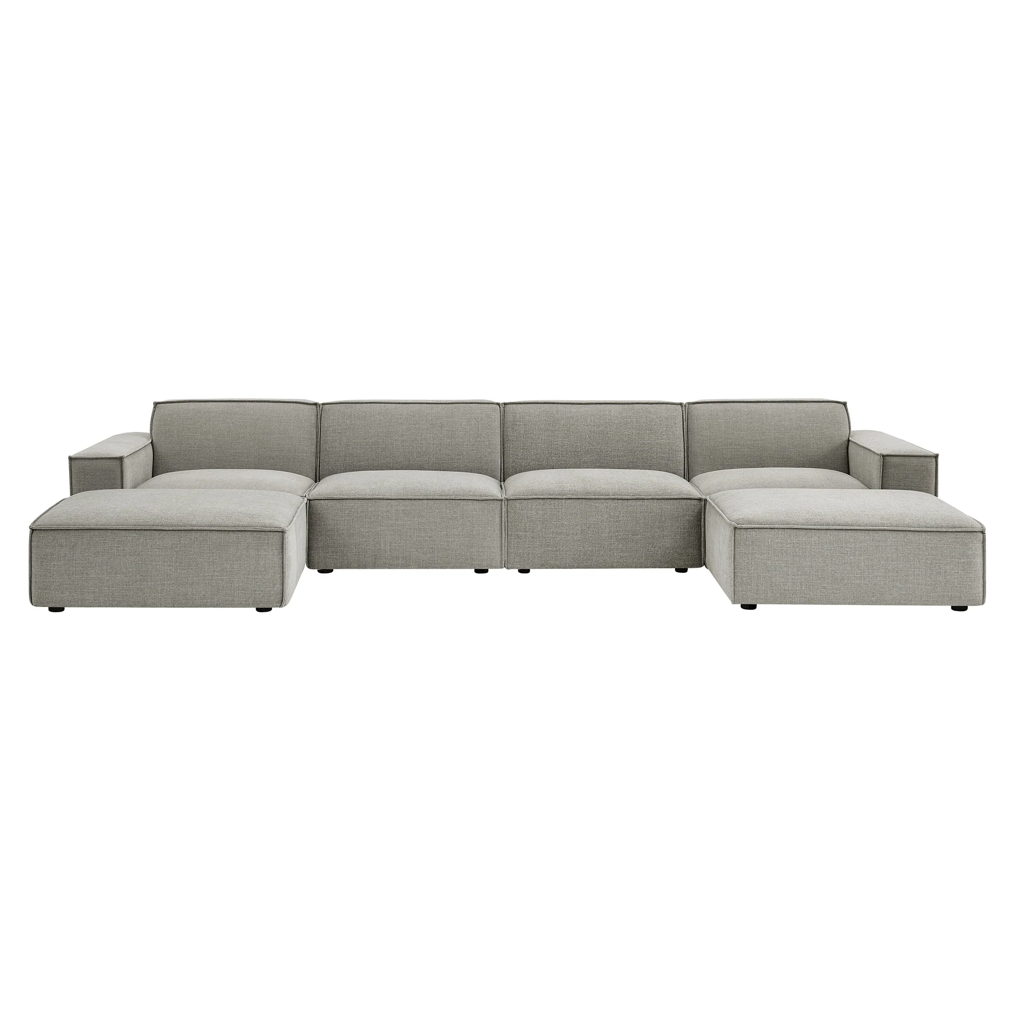 Restore 6-Piece Performance Fabric Upholstered Modular Sectional Sofa by Modway - Image 38