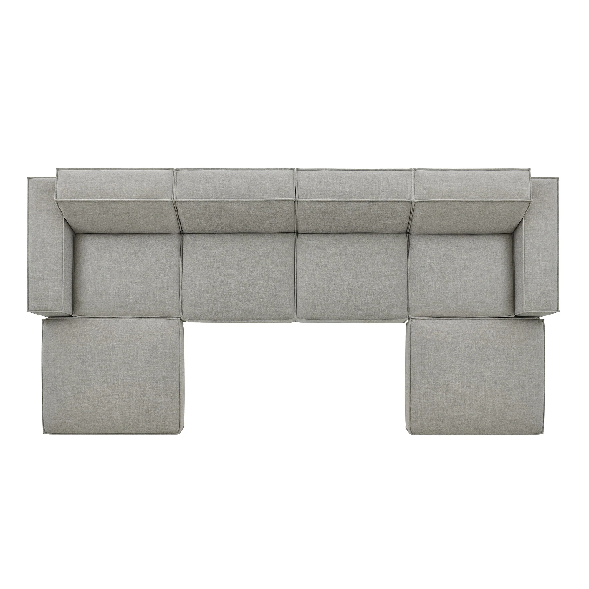 Restore 6-Piece Performance Fabric Upholstered Modular Sectional Sofa by Modway - Image 39