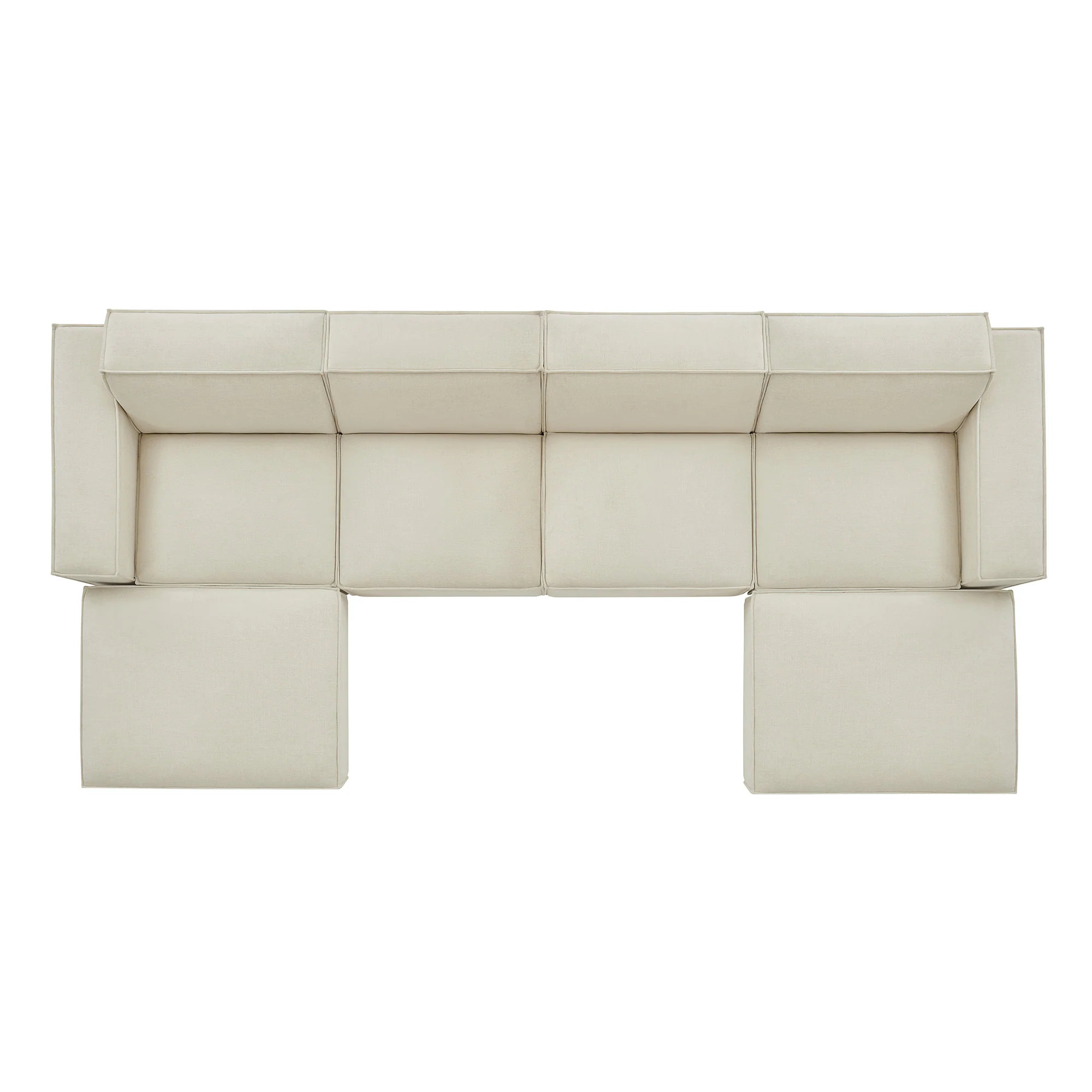 Restore 6-Piece Performance Fabric Upholstered Modular Sectional Sofa by Modway - Image 4