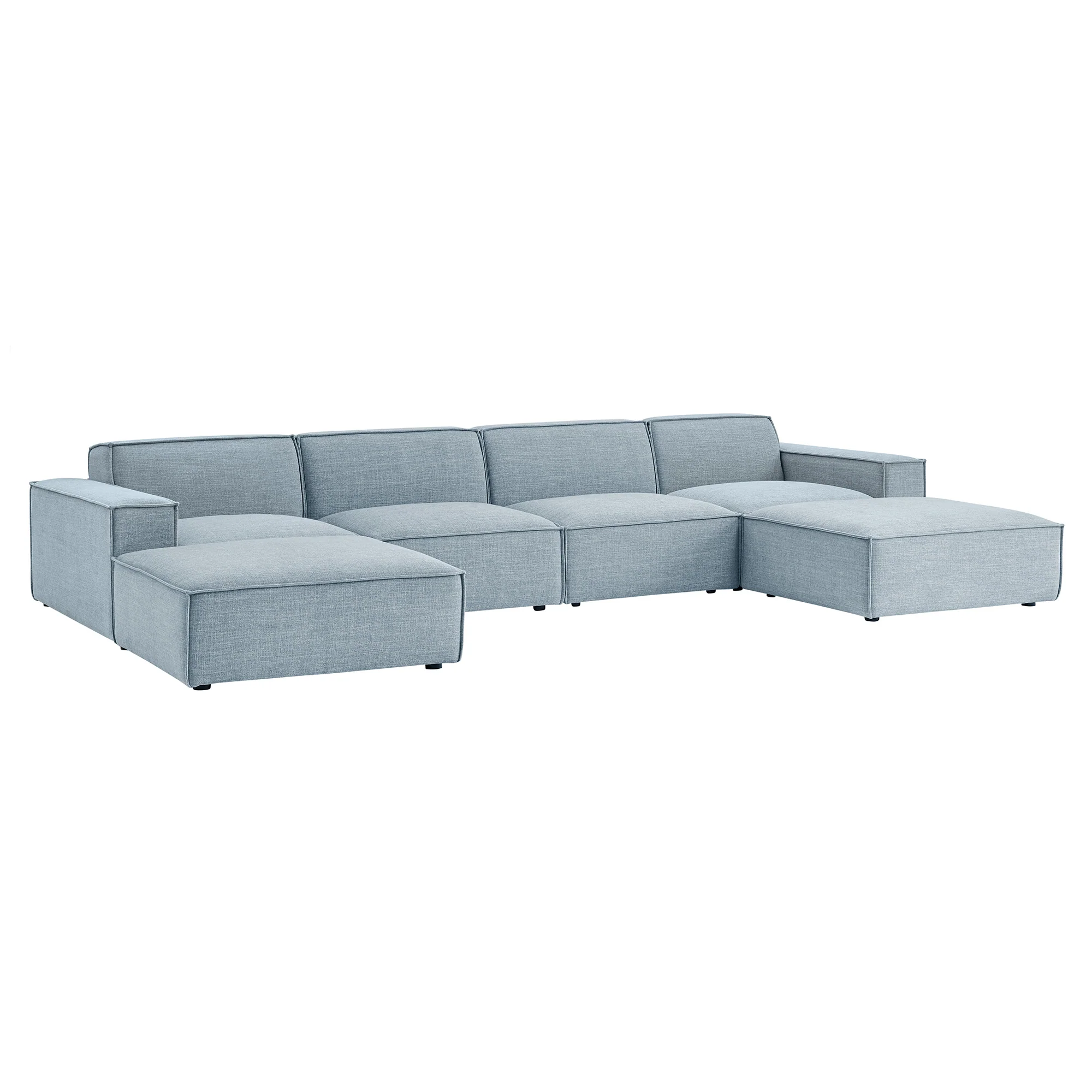 Restore 6-Piece Performance Fabric Upholstered Modular Sectional Sofa by Modway - Image 49
