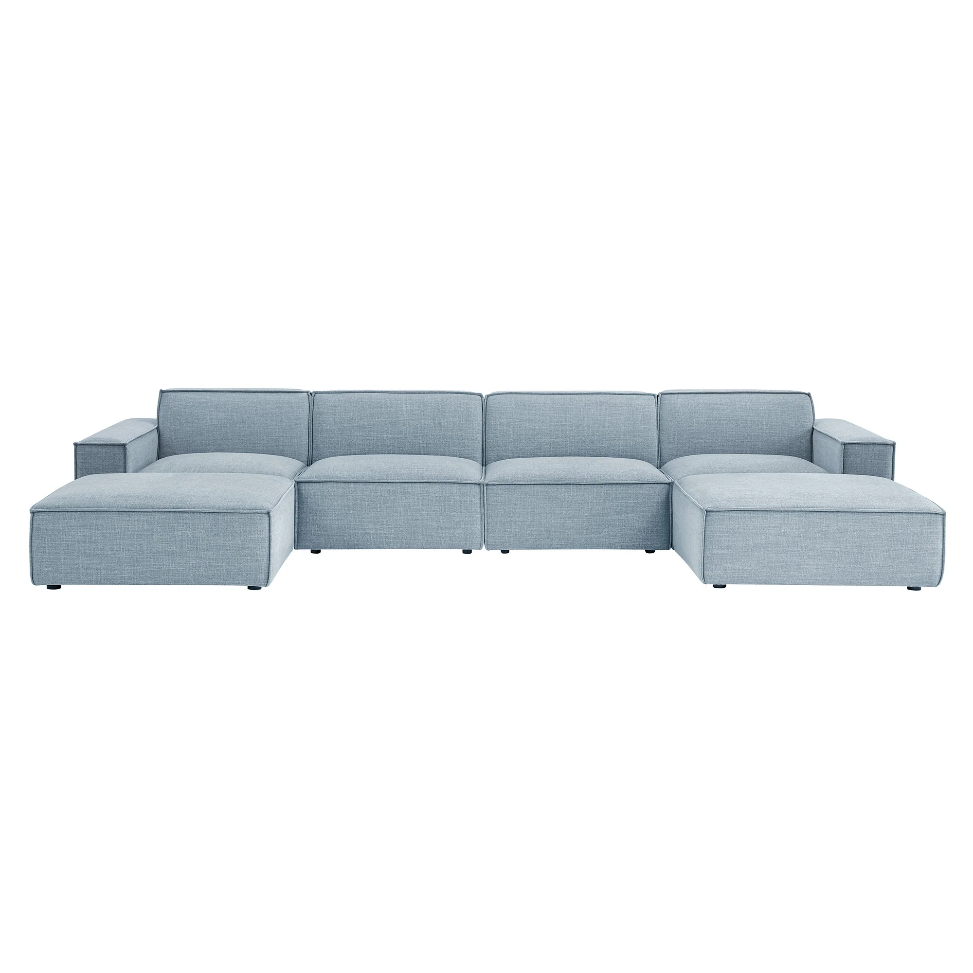 Restore 6-Piece Performance Fabric Upholstered Modular Sectional Sofa by Modway - Image 50
