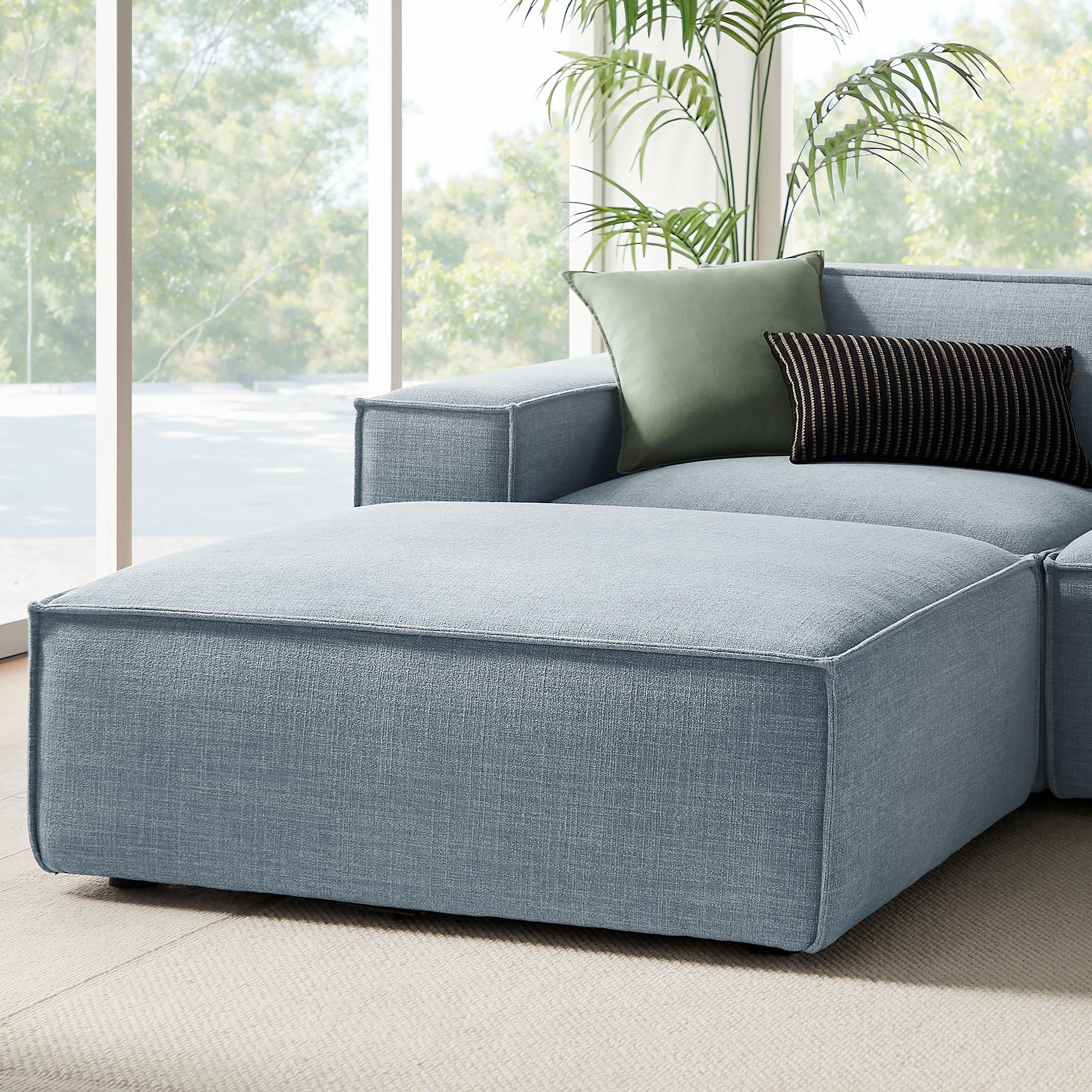 Restore 6-Piece Performance Fabric Upholstered Modular Sectional Sofa by Modway - Image 53