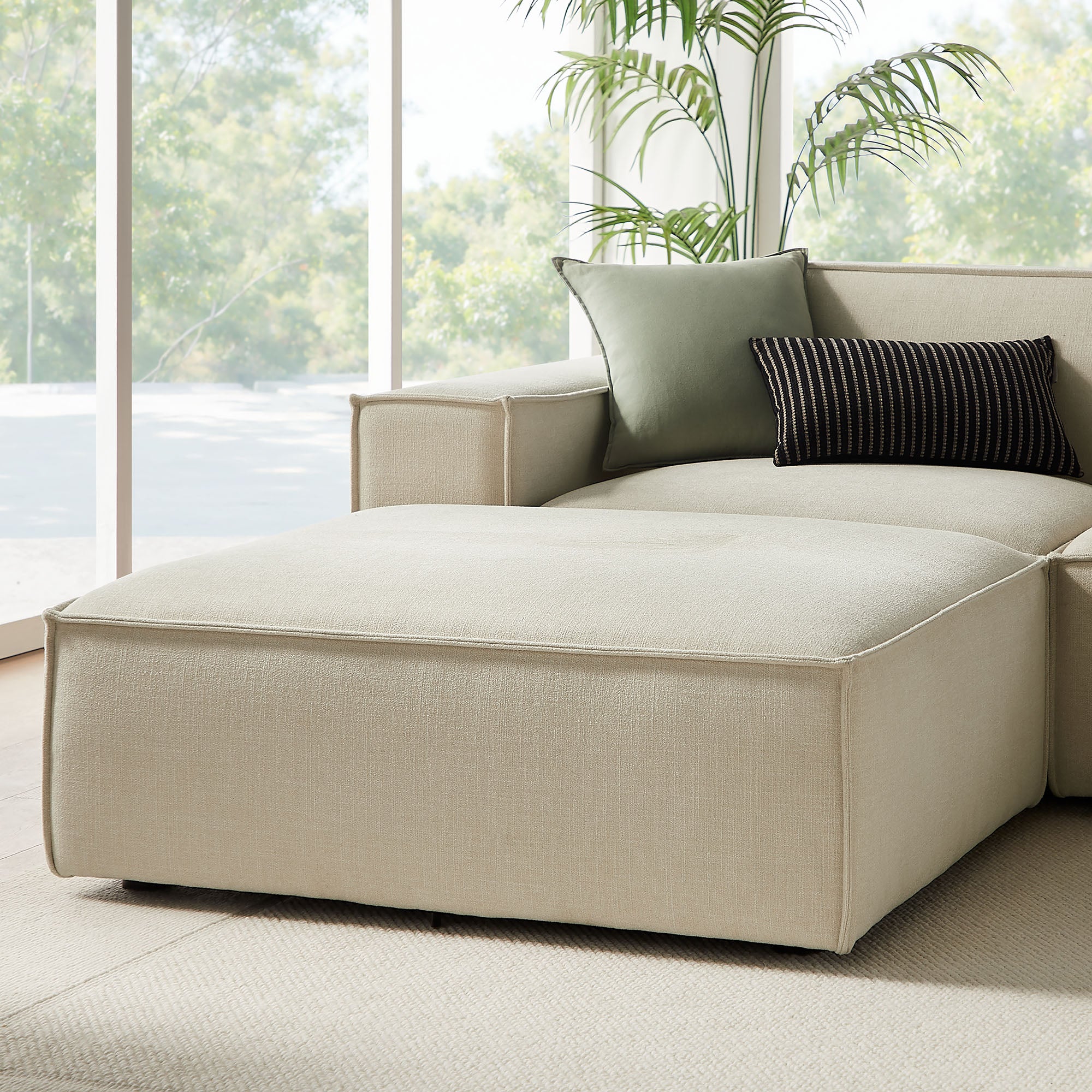 Restore 6-Piece Performance Fabric Upholstered Modular Sectional Sofa by Modway - Image 6