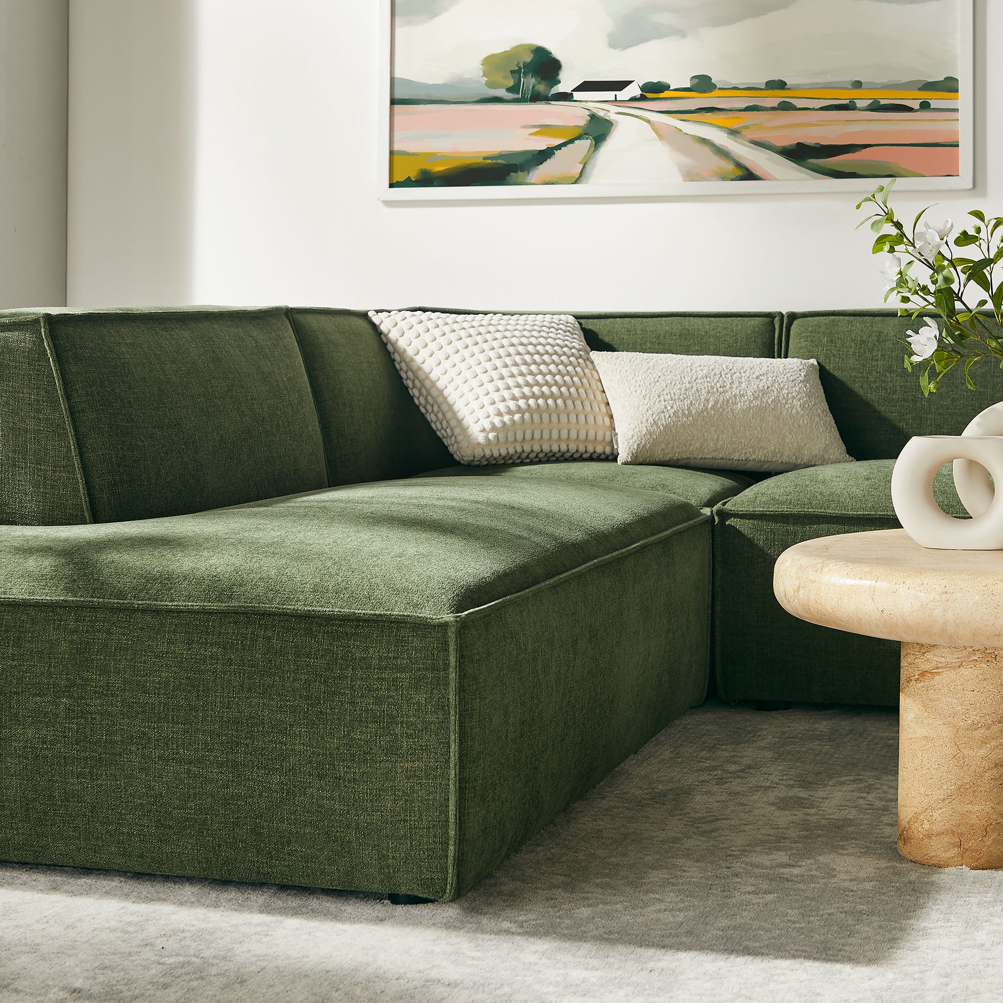 Restore 6-Piece Performance Fabric Upholstered U-Shaped Sectional Sofa by Modway - Image 17