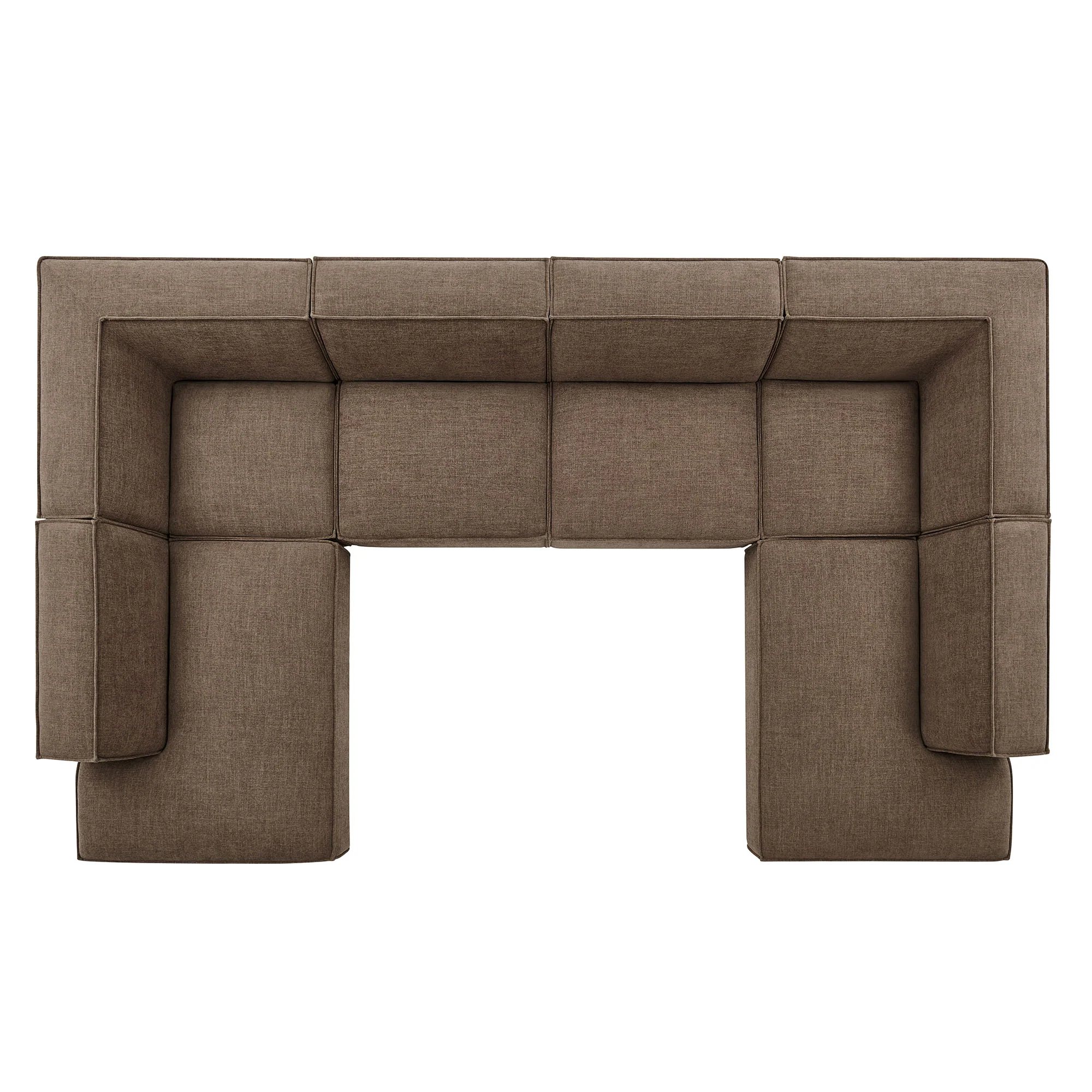 Restore 6-Piece Performance Fabric Upholstered U-Shaped Sectional Sofa by Modway - Image 27
