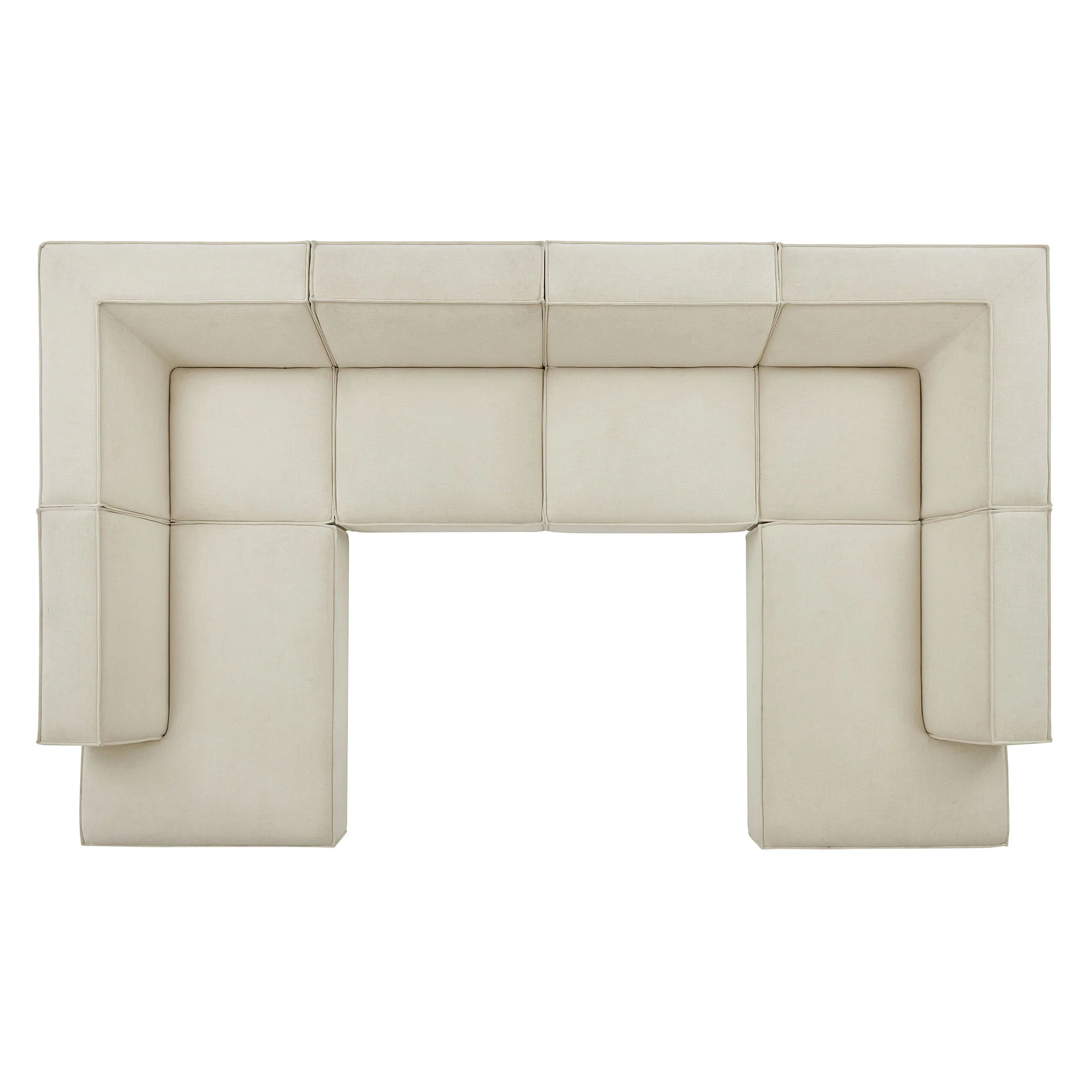 Restore 6-Piece Performance Fabric Upholstered U-Shaped Sectional Sofa by Modway - Image 4