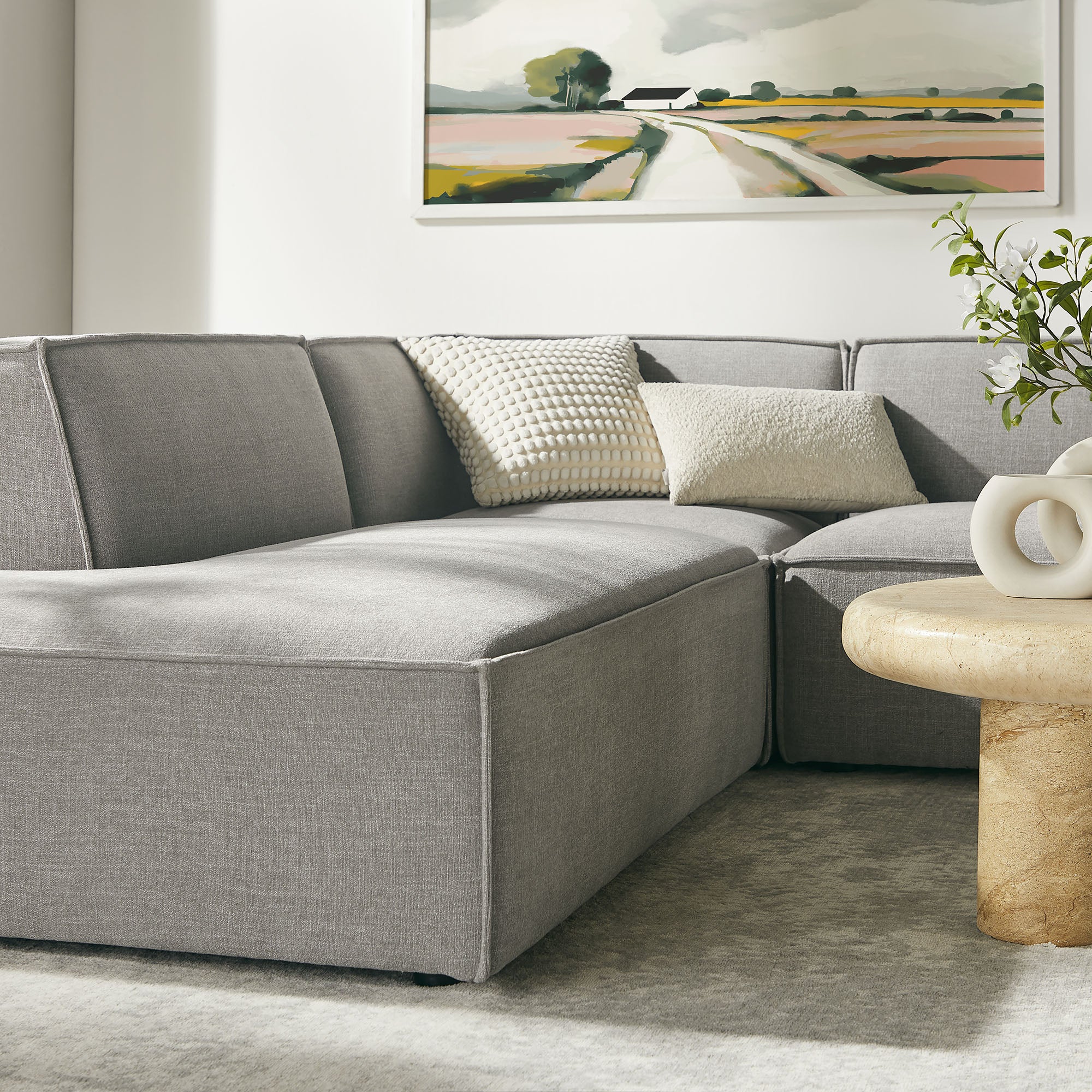 Restore 6-Piece Performance Fabric Upholstered U-Shaped Sectional Sofa by Modway - Image 41