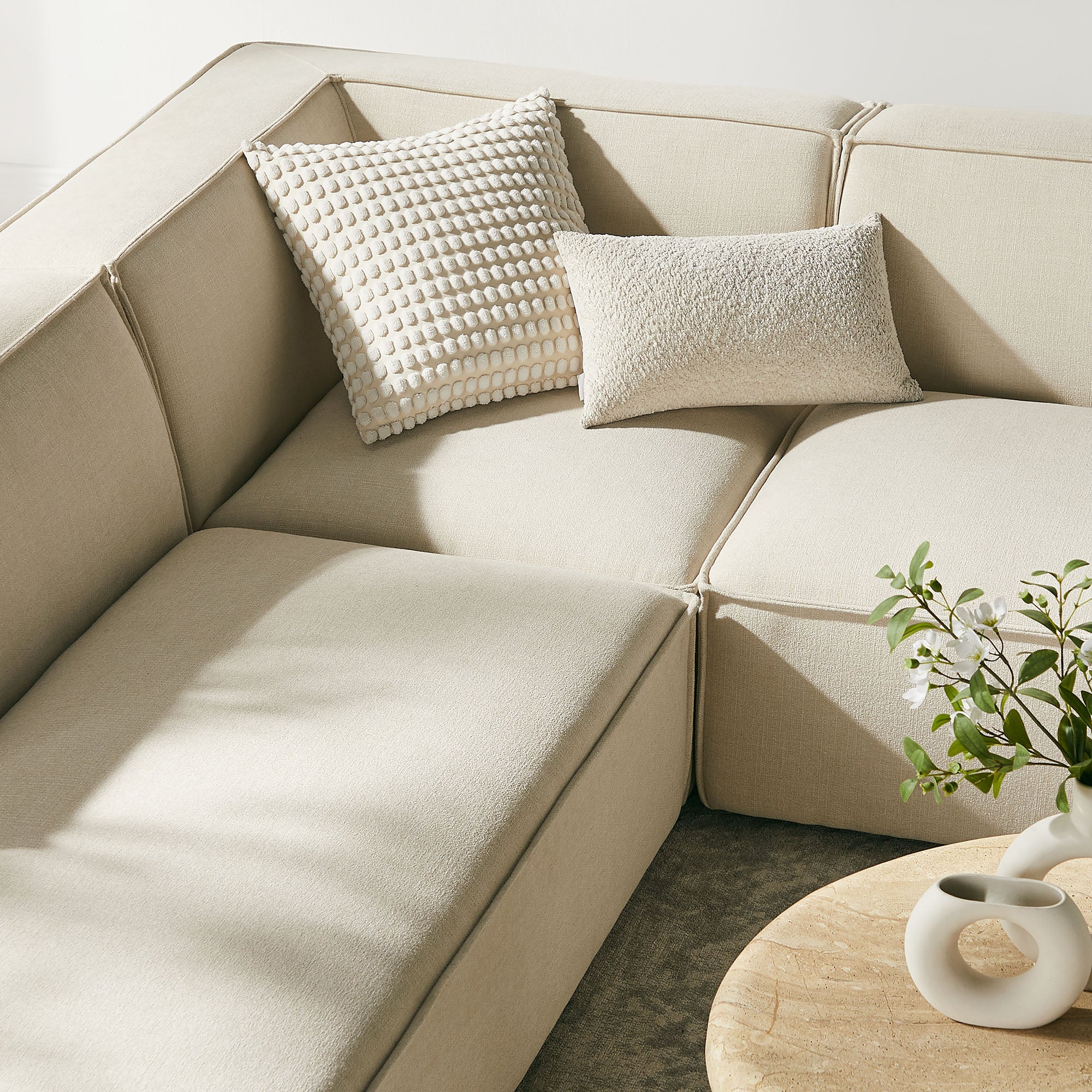 Restore 6-Piece Performance Fabric Upholstered U-Shaped Sectional Sofa by Modway - Image 5