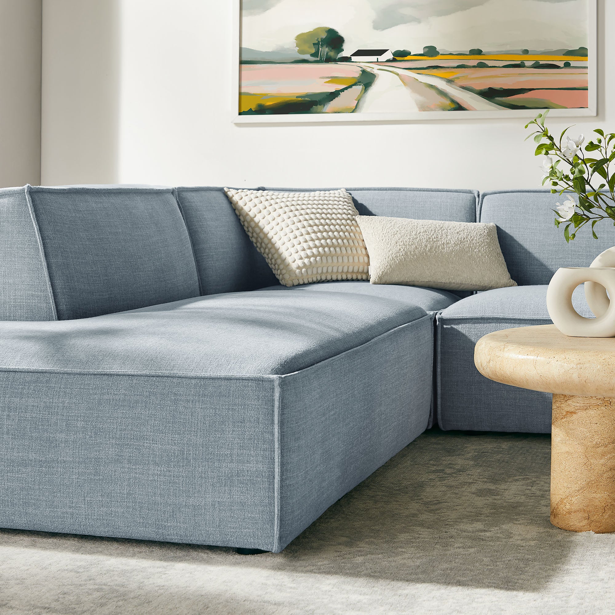 Restore 6-Piece Performance Fabric Upholstered U-Shaped Sectional Sofa by Modway - Image 53