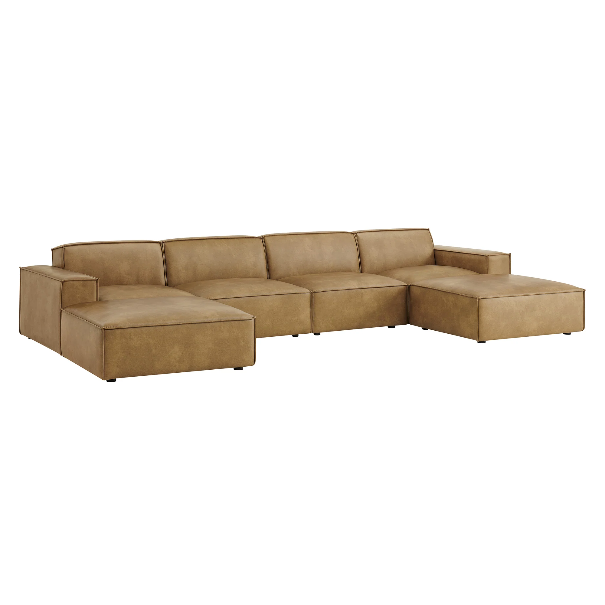 Restore 6-Piece Vegan Leather Modular Sectional Sofa by Modway - Image 12