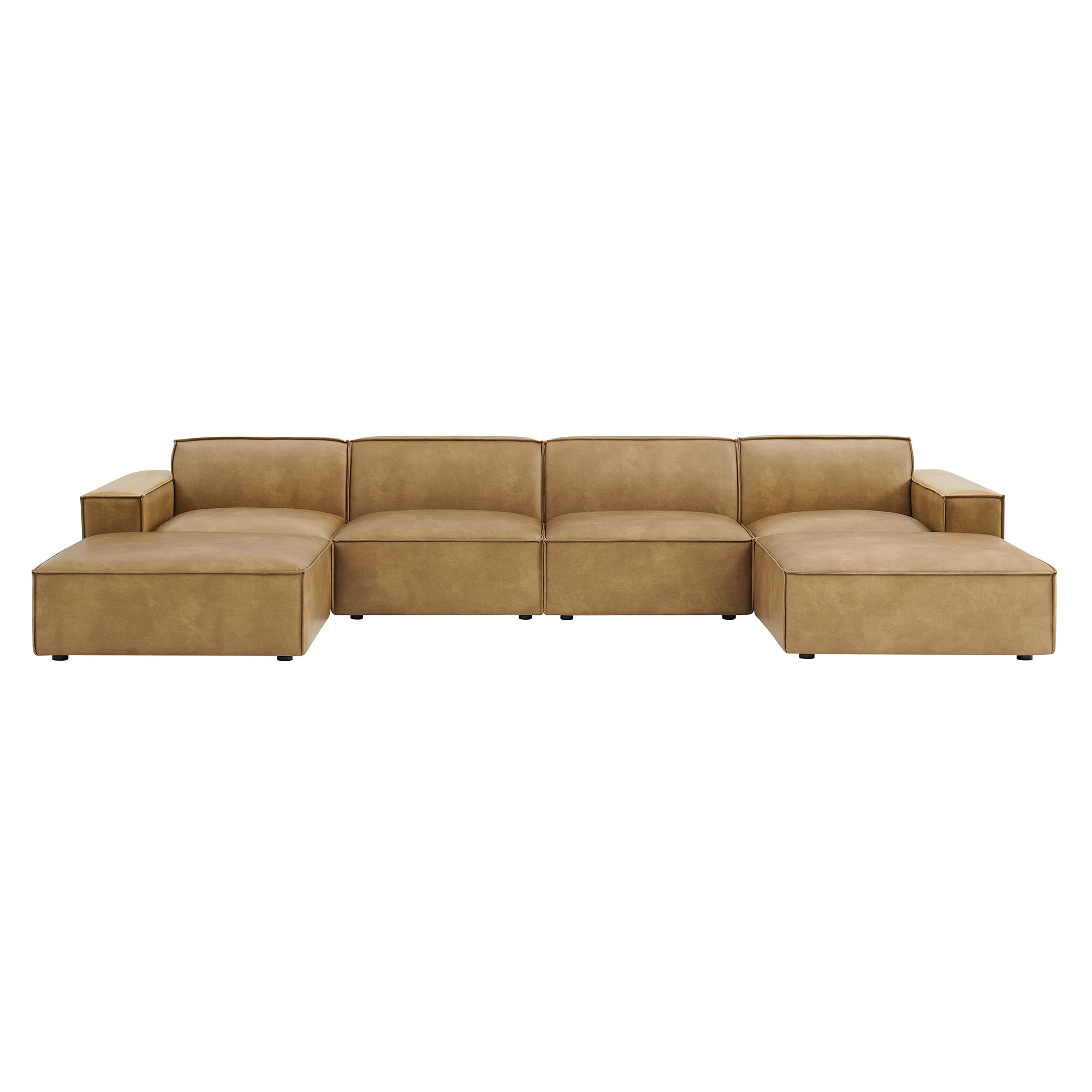 Restore 6-Piece Vegan Leather Modular Sectional Sofa by Modway - Image 13