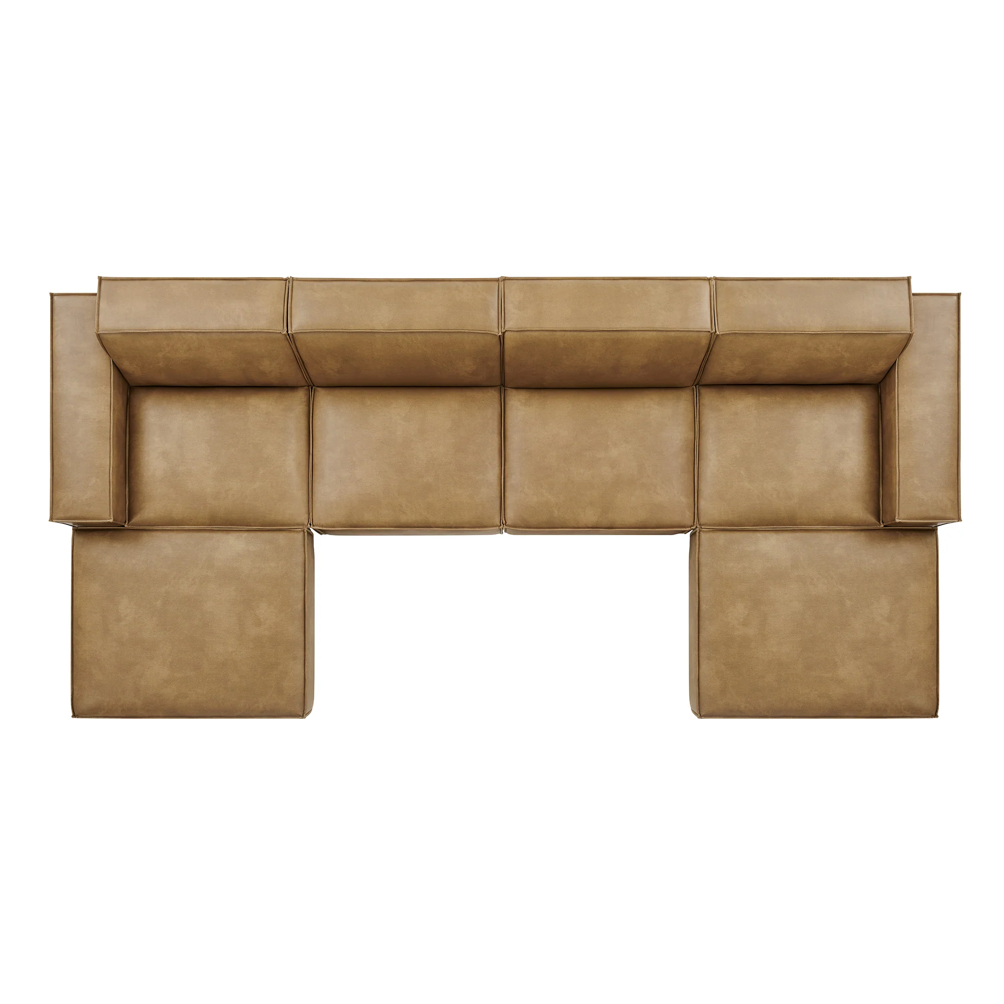 Restore 6-Piece Vegan Leather Modular Sectional Sofa by Modway - Image 14