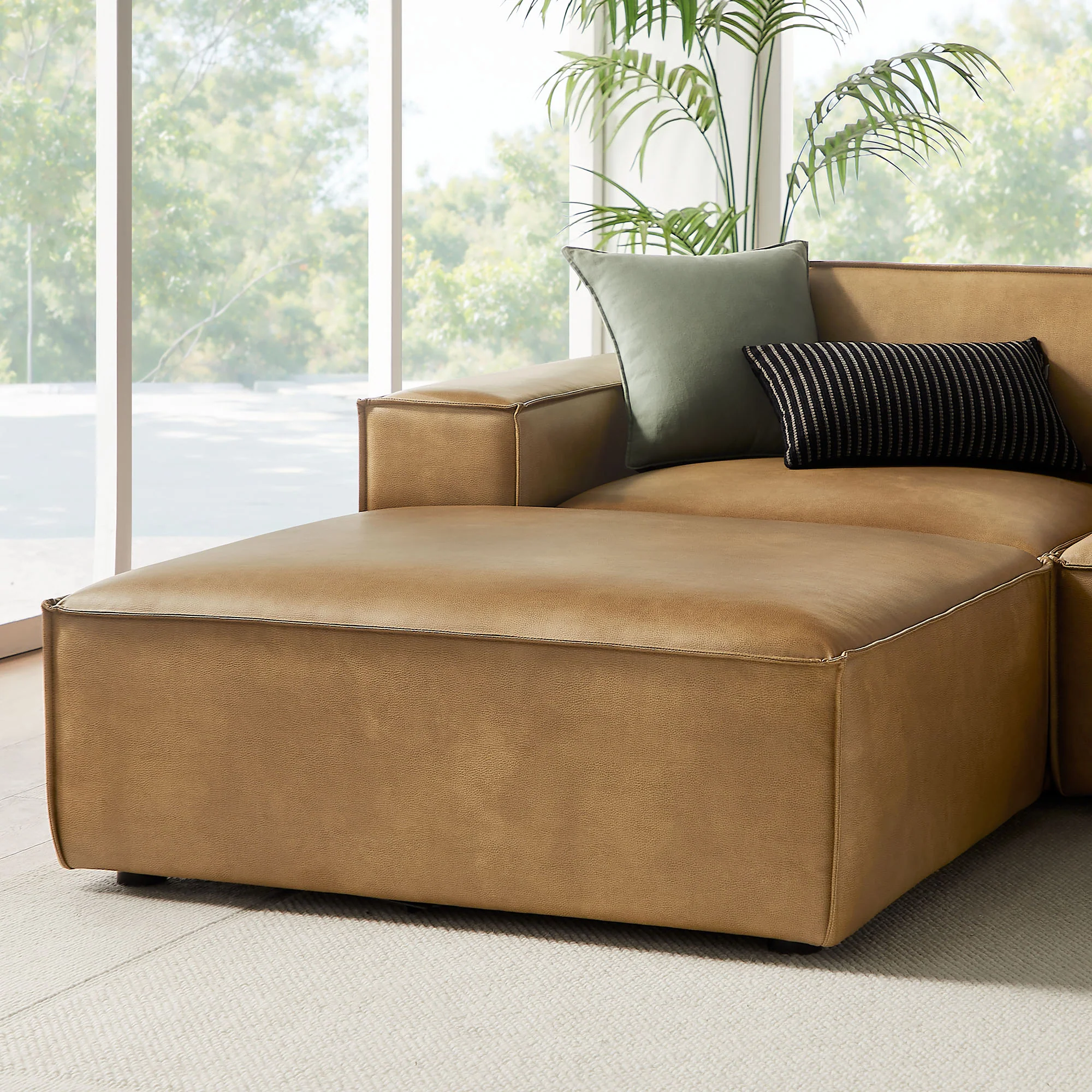 Restore 6-Piece Vegan Leather Modular Sectional Sofa by Modway - Image 16