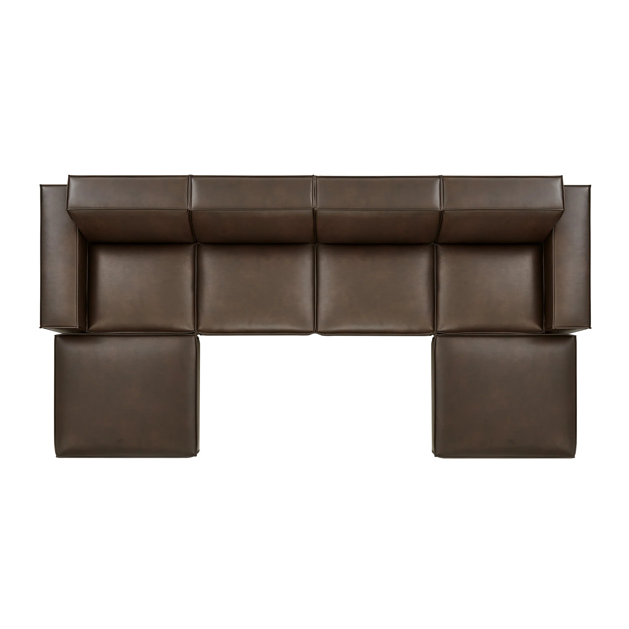 Restore 6-Piece Vegan Leather Modular Sectional Sofa by Modway - Image 4