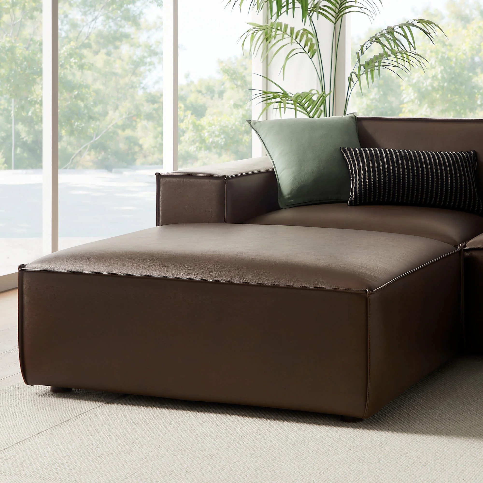 Restore 6-Piece Vegan Leather Modular Sectional Sofa by Modway - Image 6