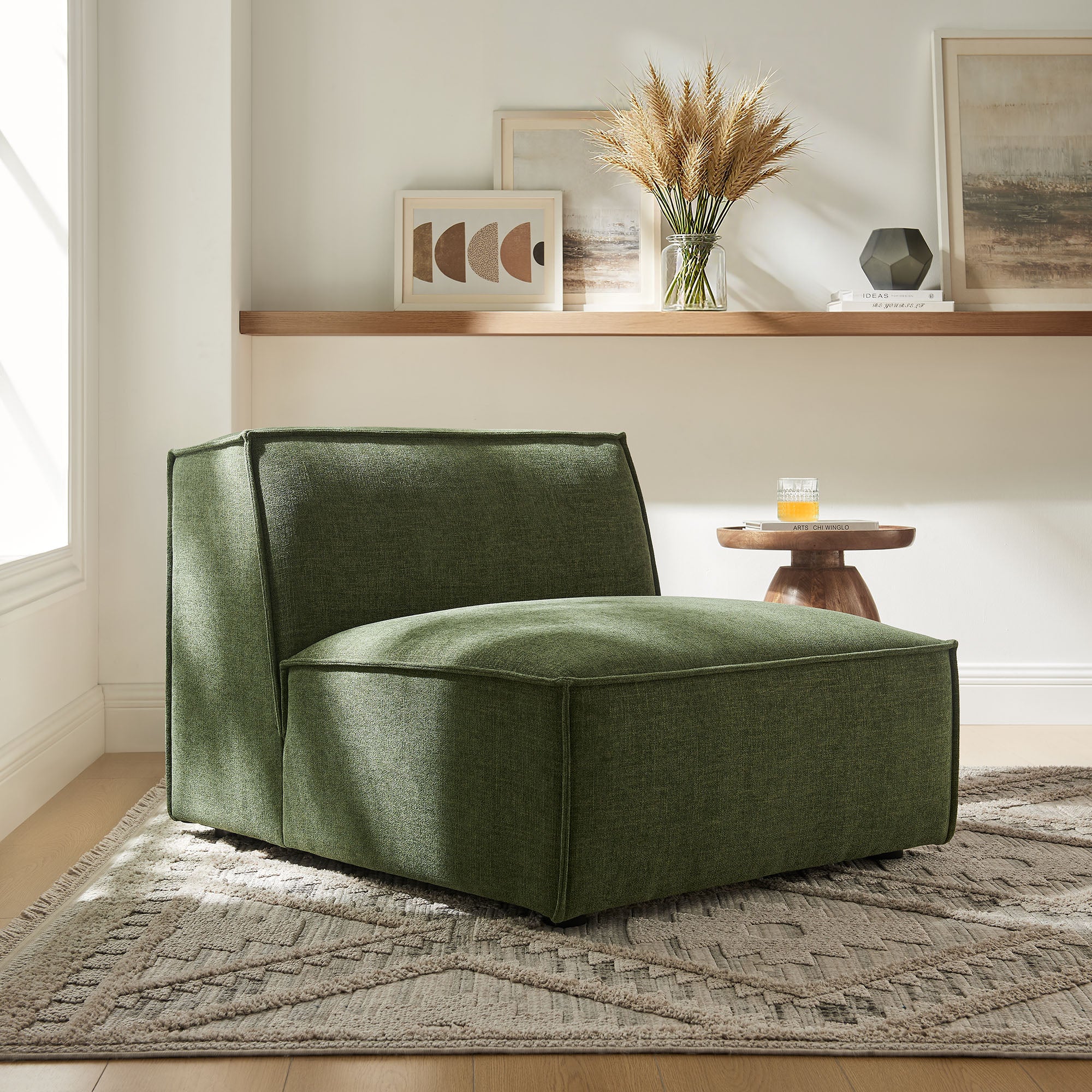 Restore Performance Fabric Upholstered Armless Modular Chair by Modway - Image 17