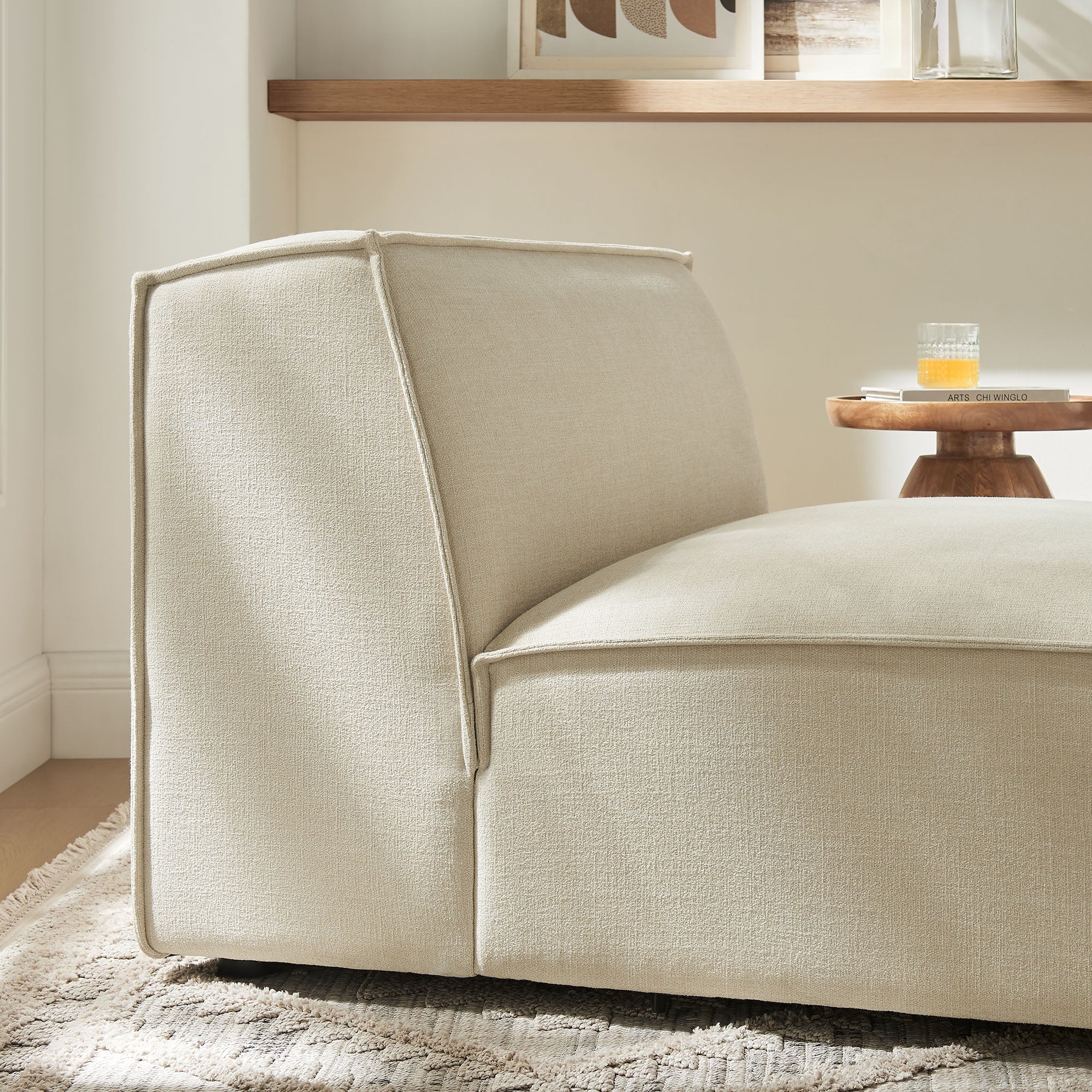 Restore Performance Fabric Upholstered Armless Modular Chair by Modway - Image 7