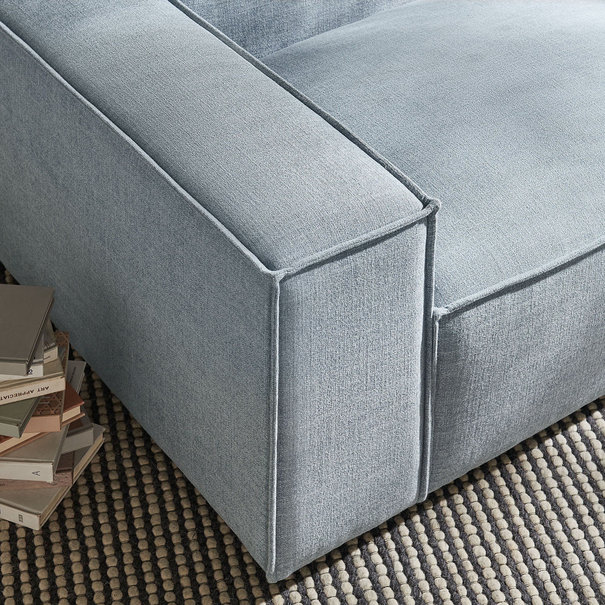 Restore Performance Fabric Upholstered Left-Facing Modular Lounge Chair by Modway - Image 46