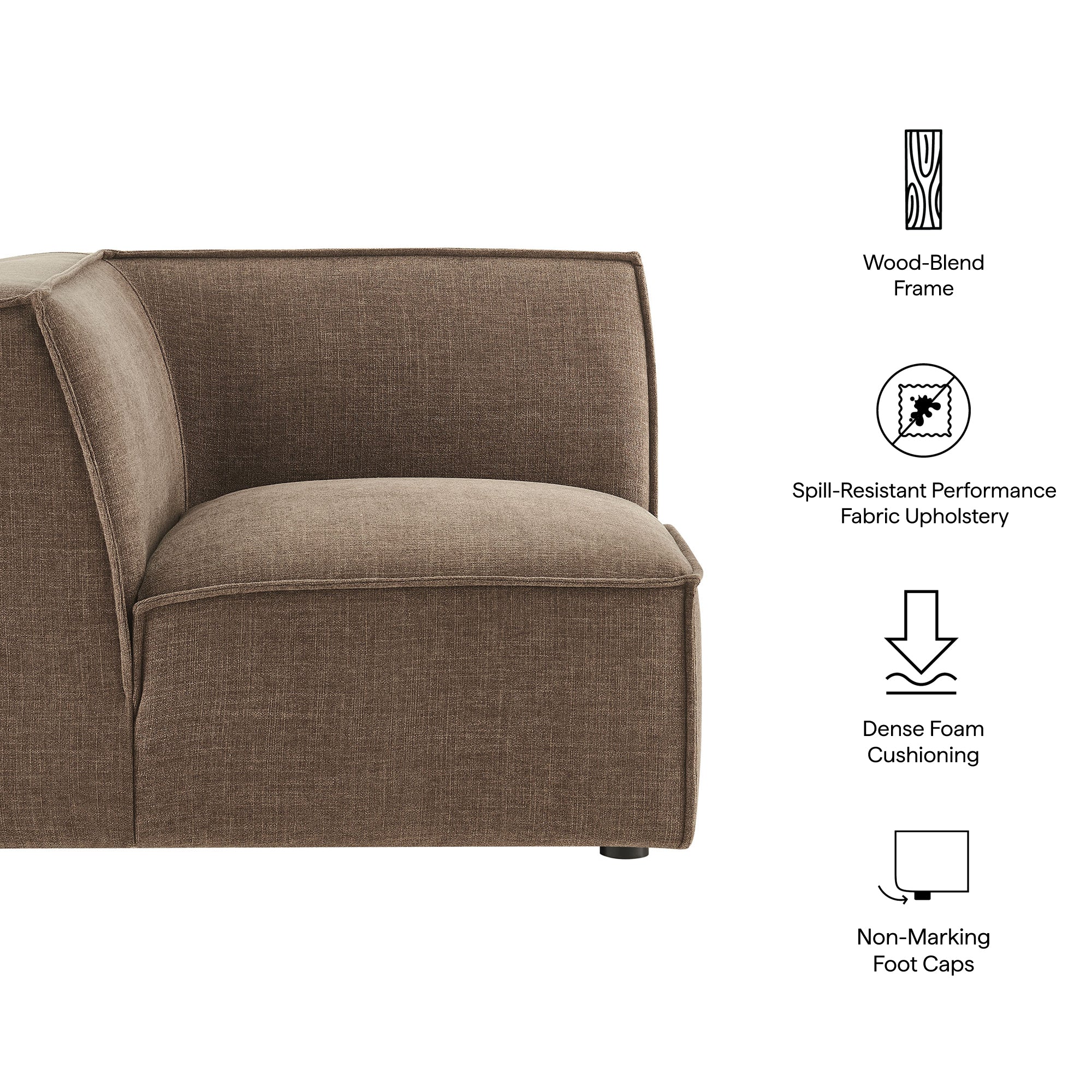 Restore Performance Fabric Upholstered Modular Corner Chair by Modway - Image 28