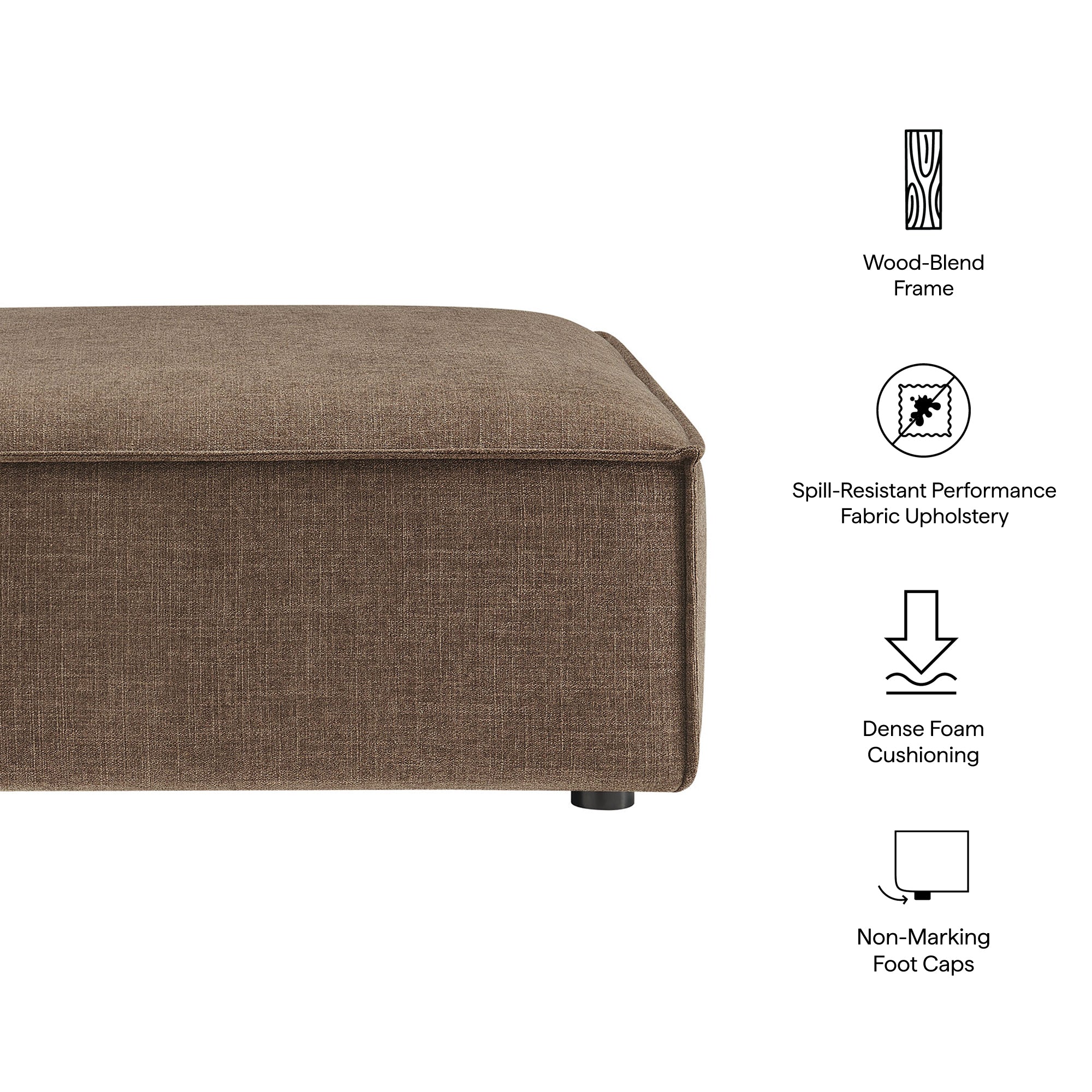Restore Performance Fabric Upholstered Modular Ottoman by Modway - Image 25
