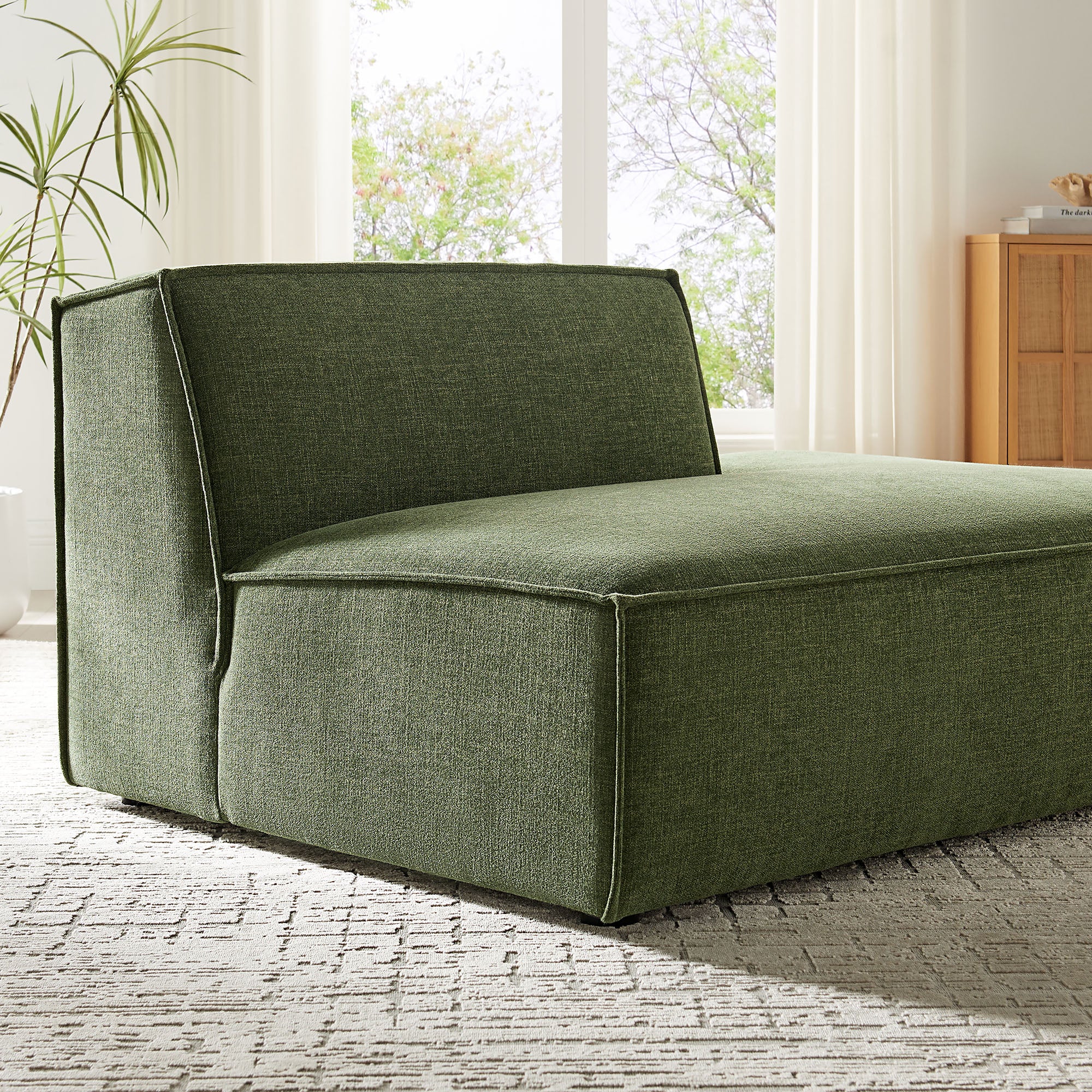 Restore Performance Fabric Upholstered Right-Facing Armless Modular Chaise by Modway - Image 16