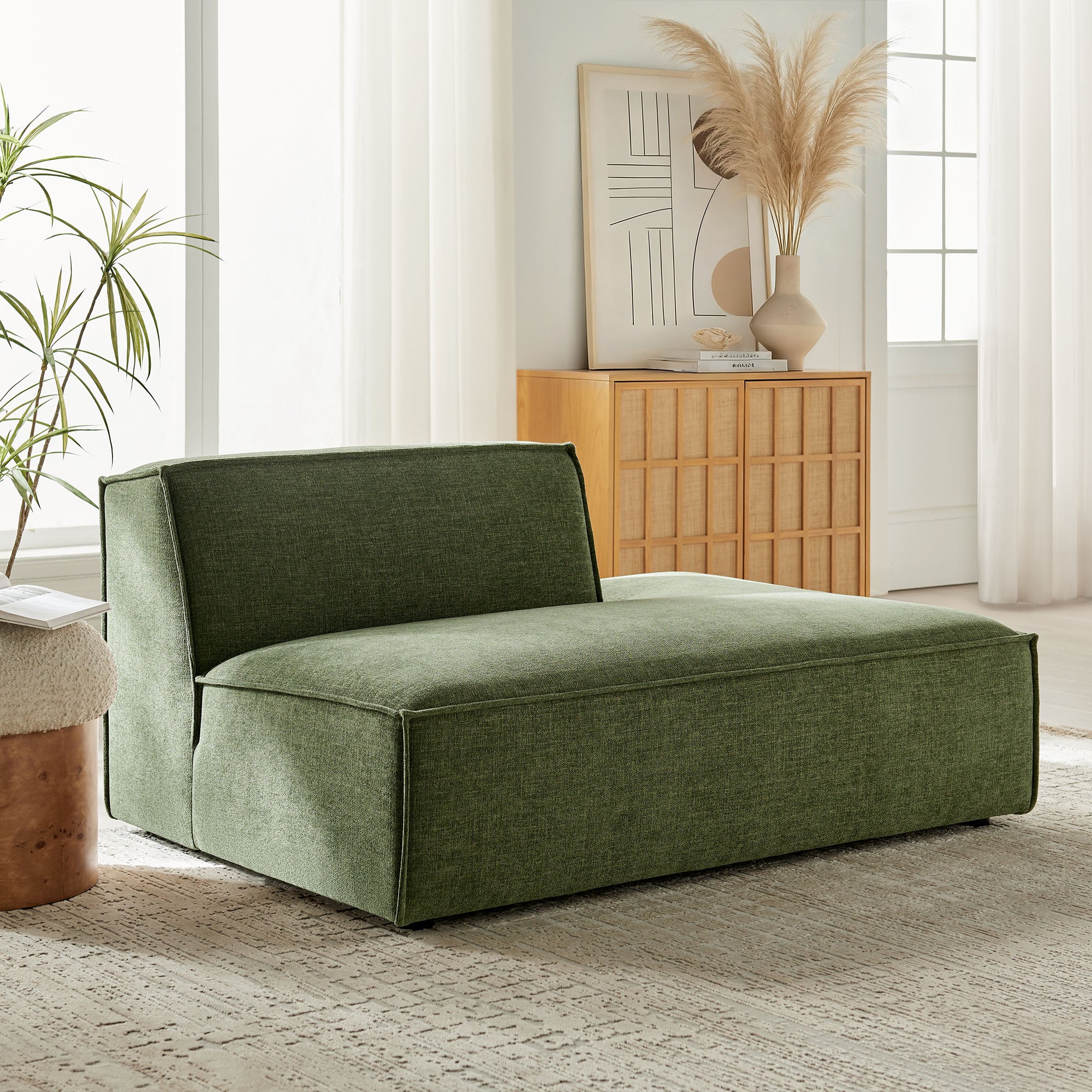 Restore Performance Fabric Upholstered Right-Facing Armless Modular Chaise by Modway - Image 17