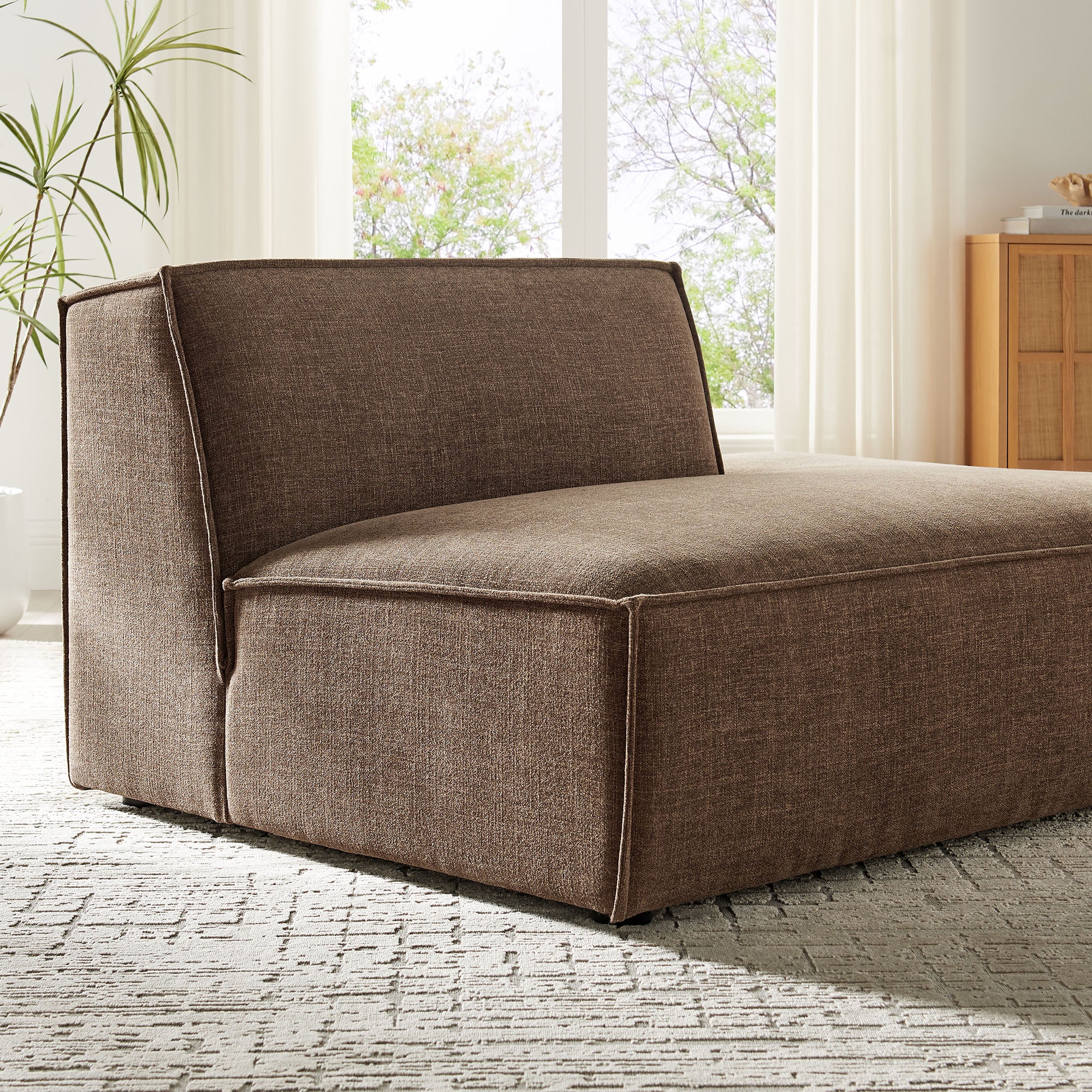 Restore Performance Fabric Upholstered Right-Facing Armless Modular Chaise by Modway - Image 26
