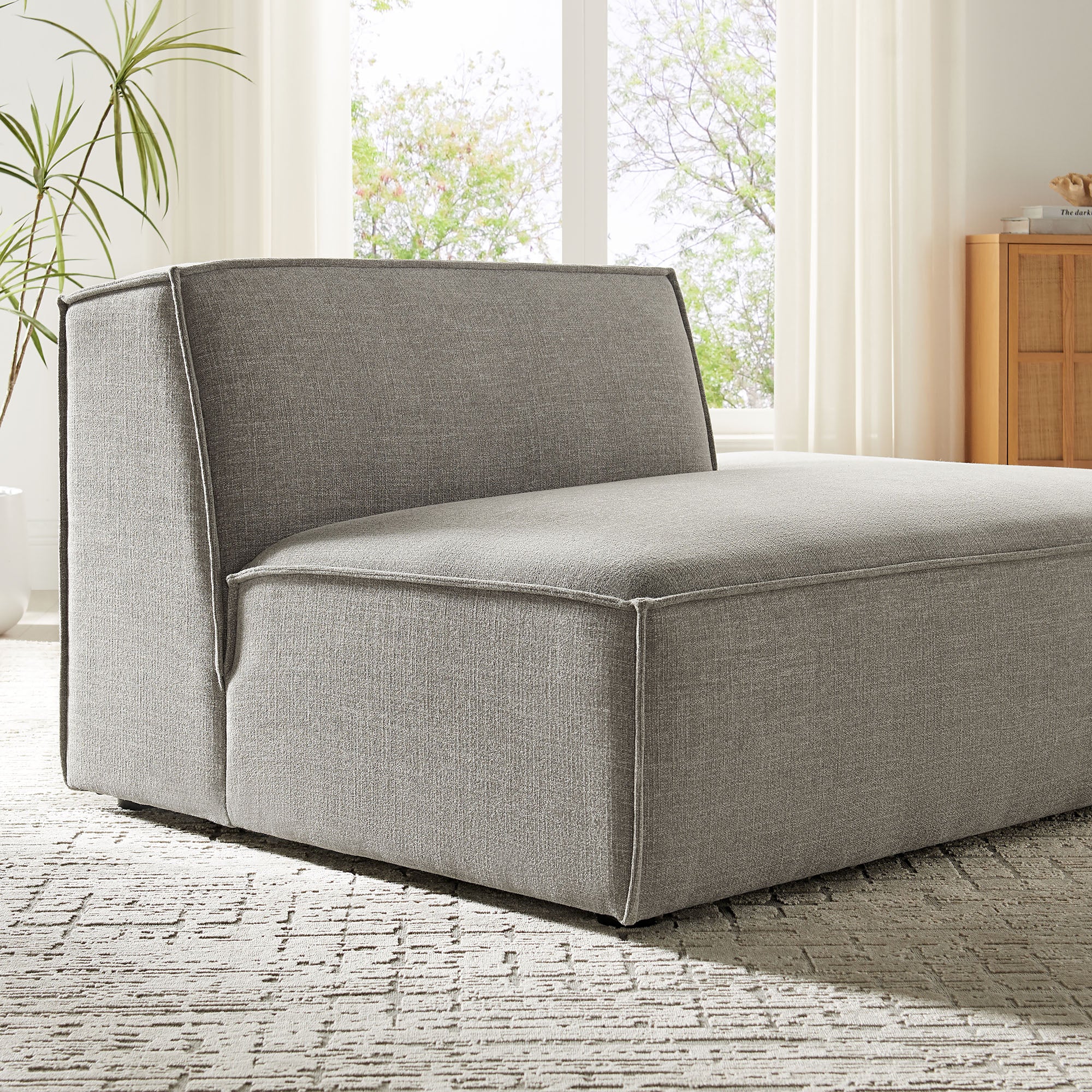 Restore Performance Fabric Upholstered Right-Facing Armless Modular Chaise by Modway - Image 36