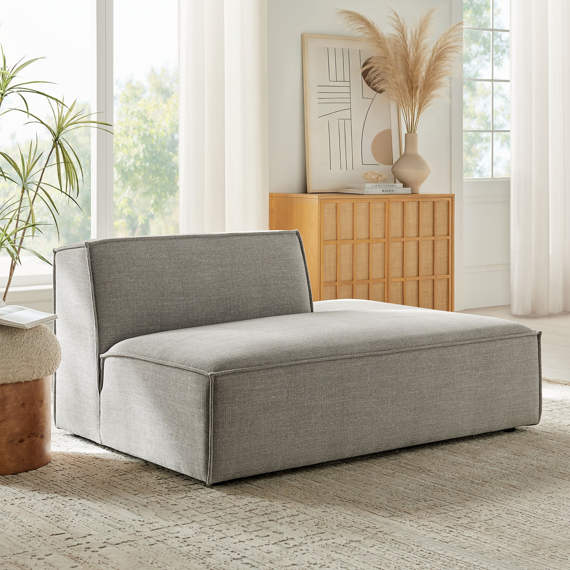 Restore Performance Fabric Upholstered Right-Facing Armless Modular Chaise by Modway - Image 37