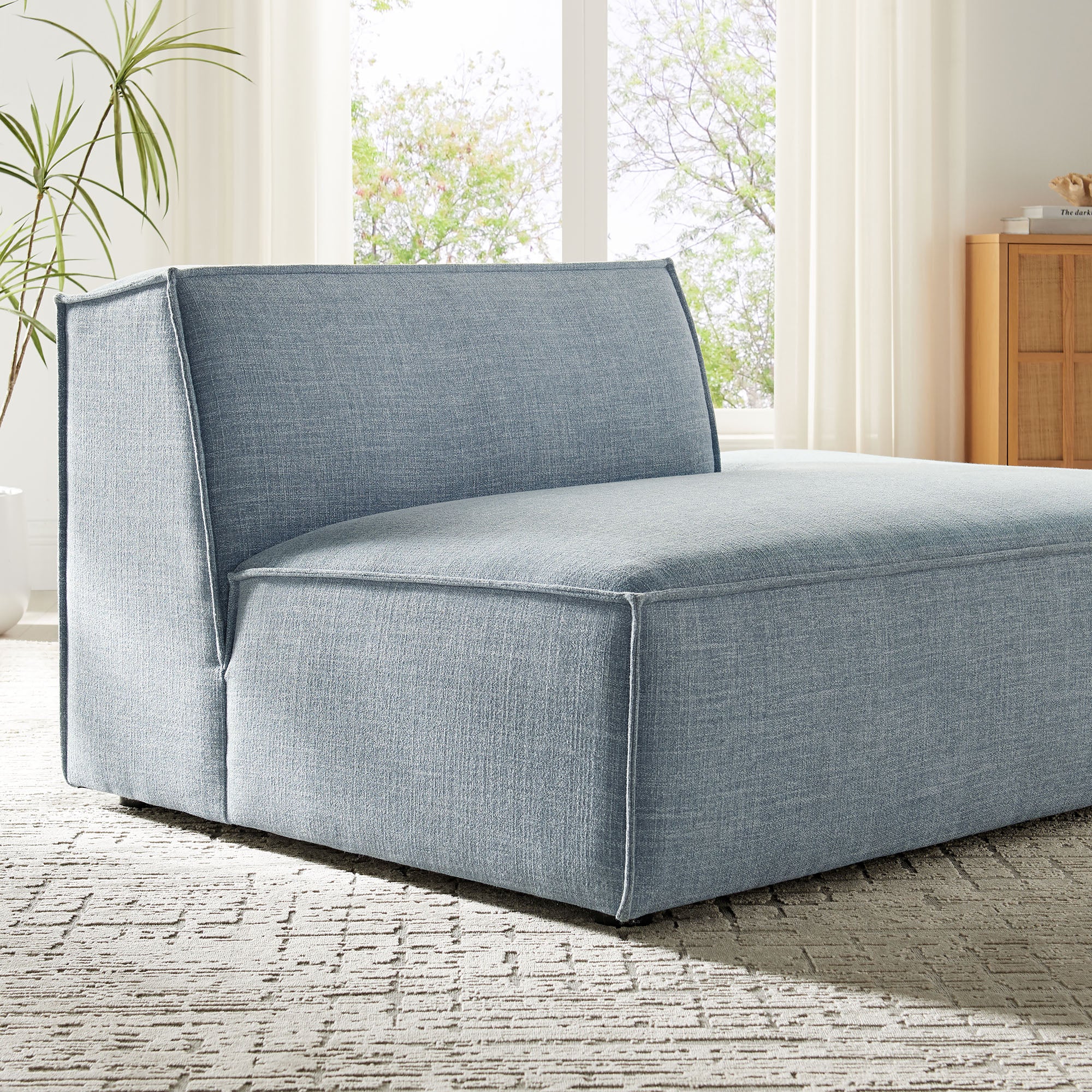 Restore Performance Fabric Upholstered Right-Facing Armless Modular Chaise by Modway - Image 46