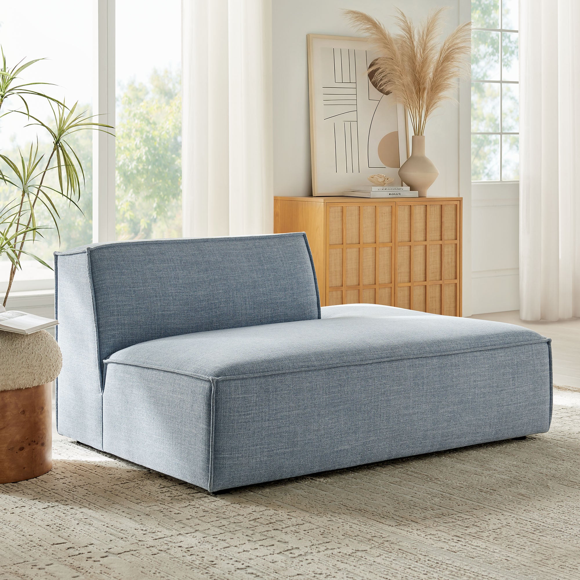 Restore Performance Fabric Upholstered Right-Facing Armless Modular Chaise by Modway - Image 47