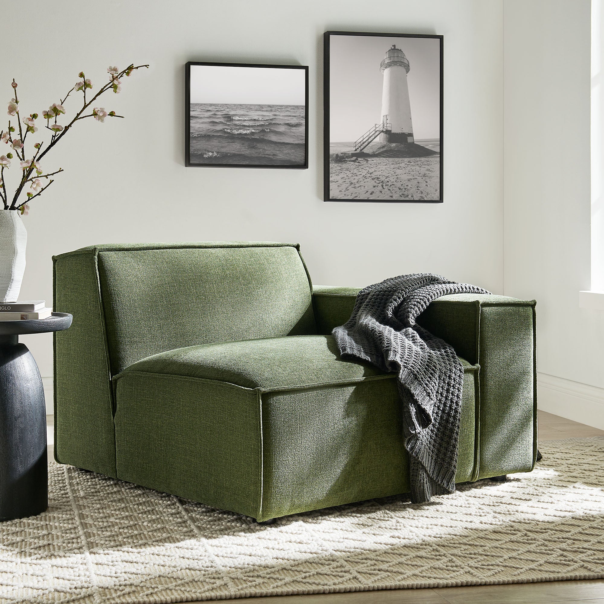 Restore Performance Fabric Upholstered Right-Facing Modular Lounge Chair by Modway - Image 17